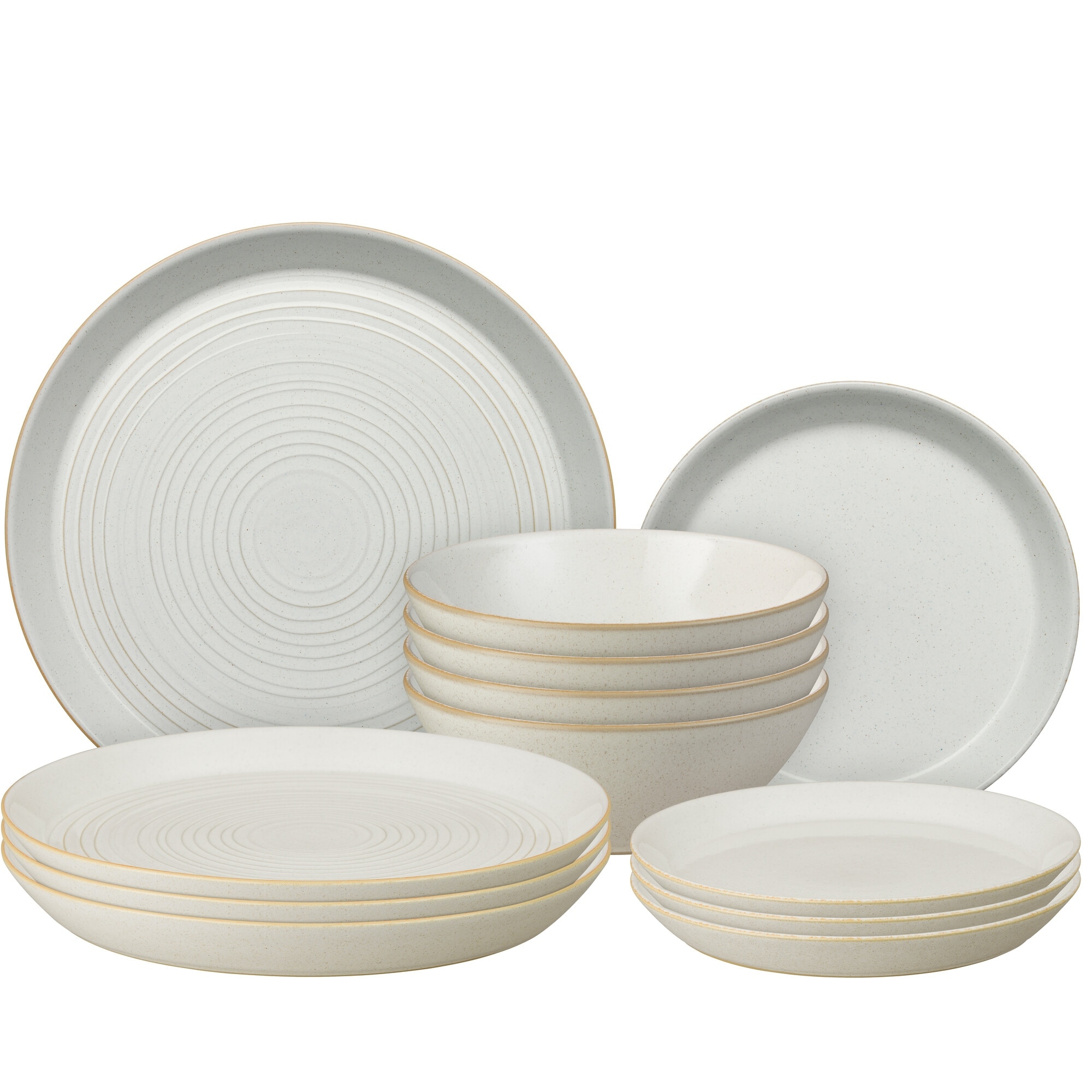 Product photograph of Impression Cream 12 Piece Tableware Set from Denby Retail Ltd