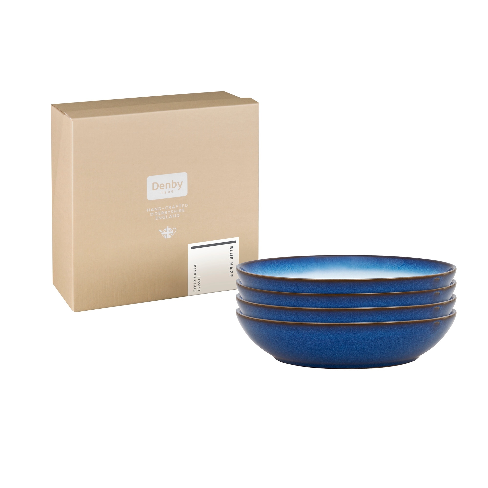Product photograph of Blue Haze 4 Piece Pasta Bowl Set from Denby Retail Ltd