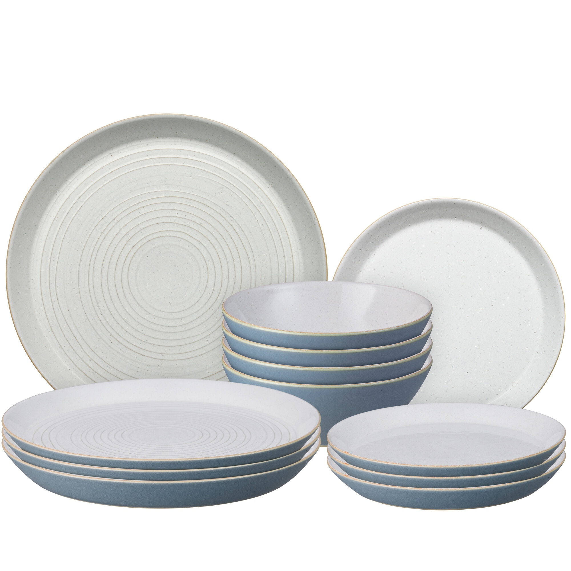 Product photograph of Impression Blue 12 Piece Tableware Set from Denby Retail Ltd