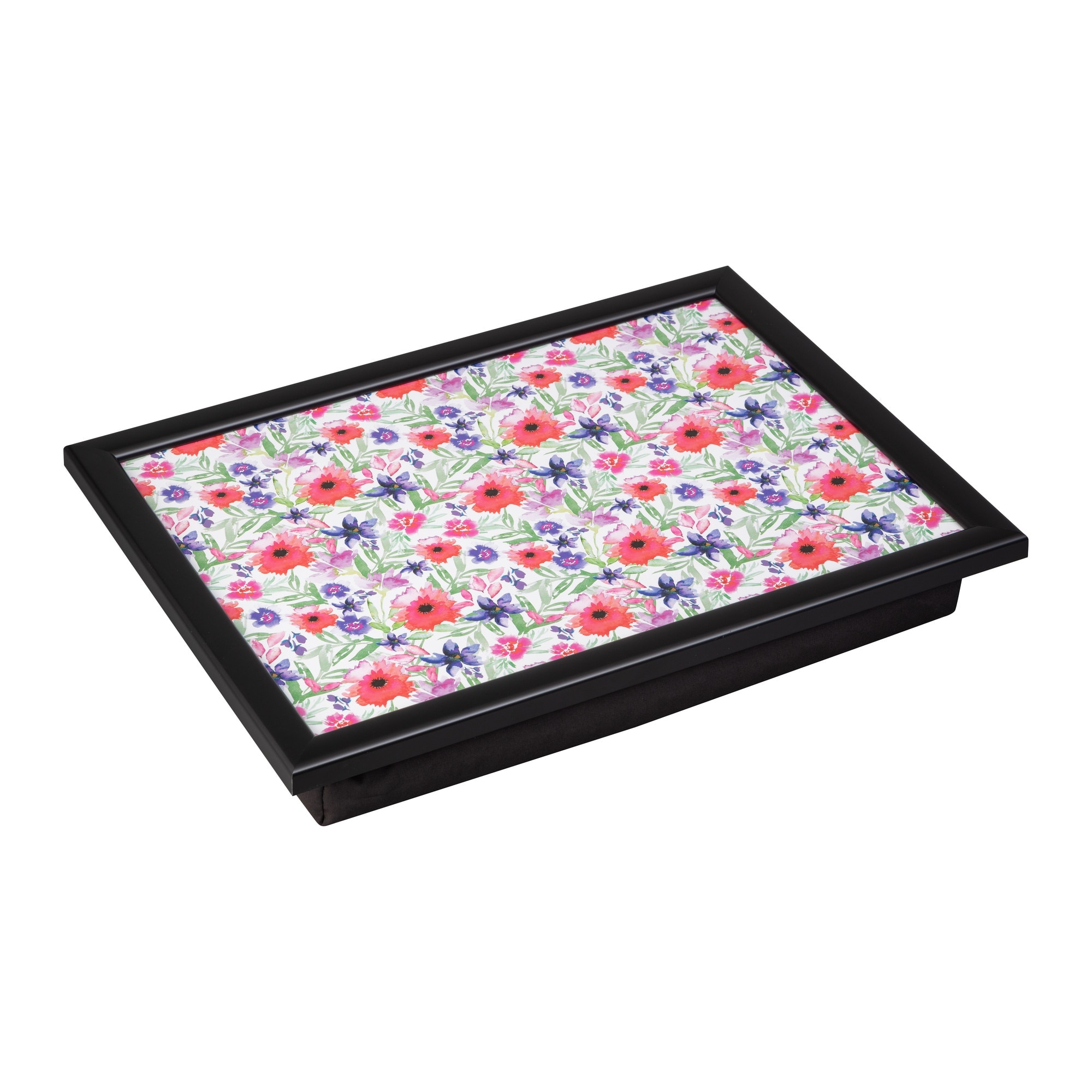 Product photograph of Denby Watercolour Floral Laptray With Black Edge from Denby Retail Ltd