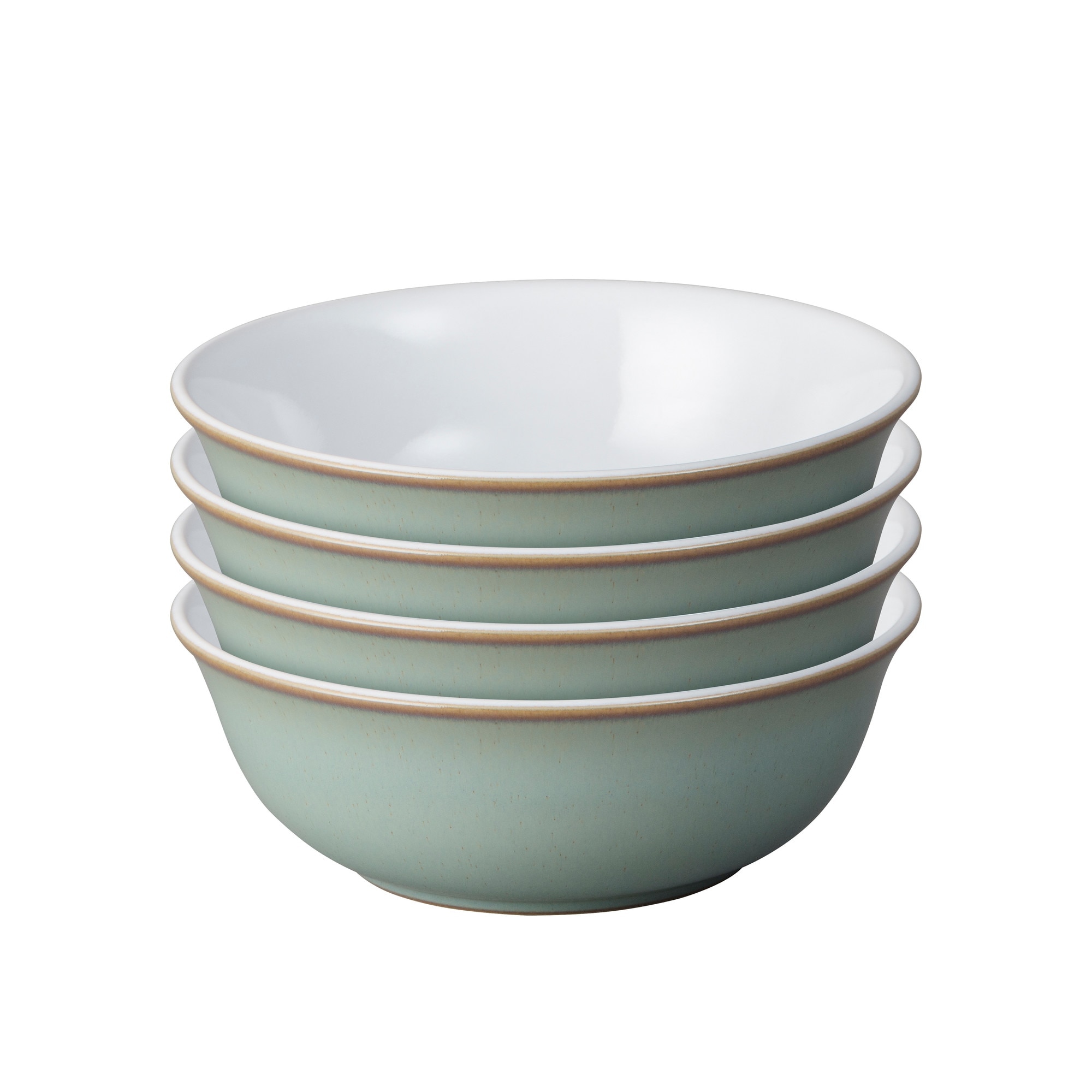 Product photograph of Regency Green 4 Piece Cereal Bowl Set from Denby Retail Ltd
