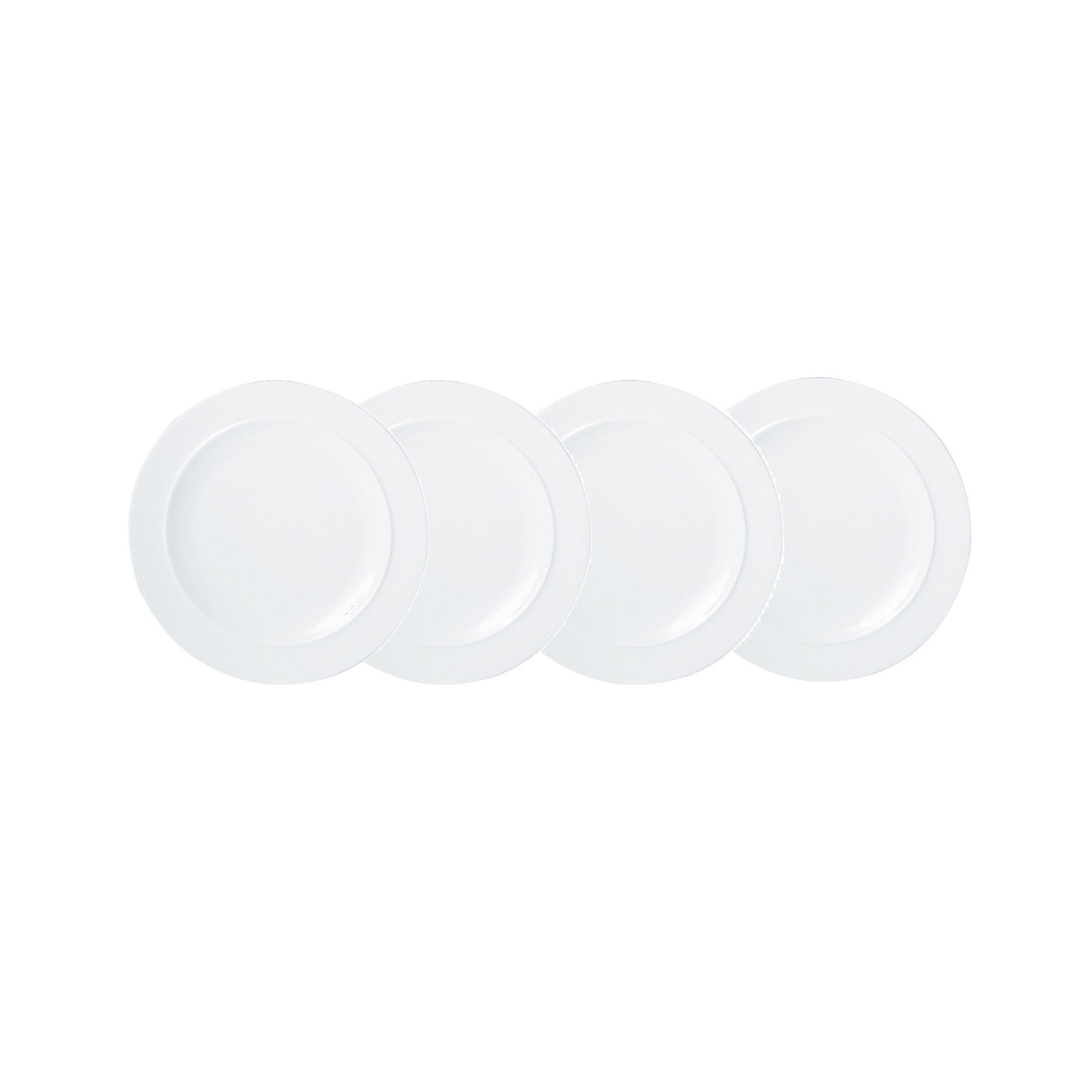 Product photograph of White By Denby Small Plate Set Of 4 from Denby Retail Ltd