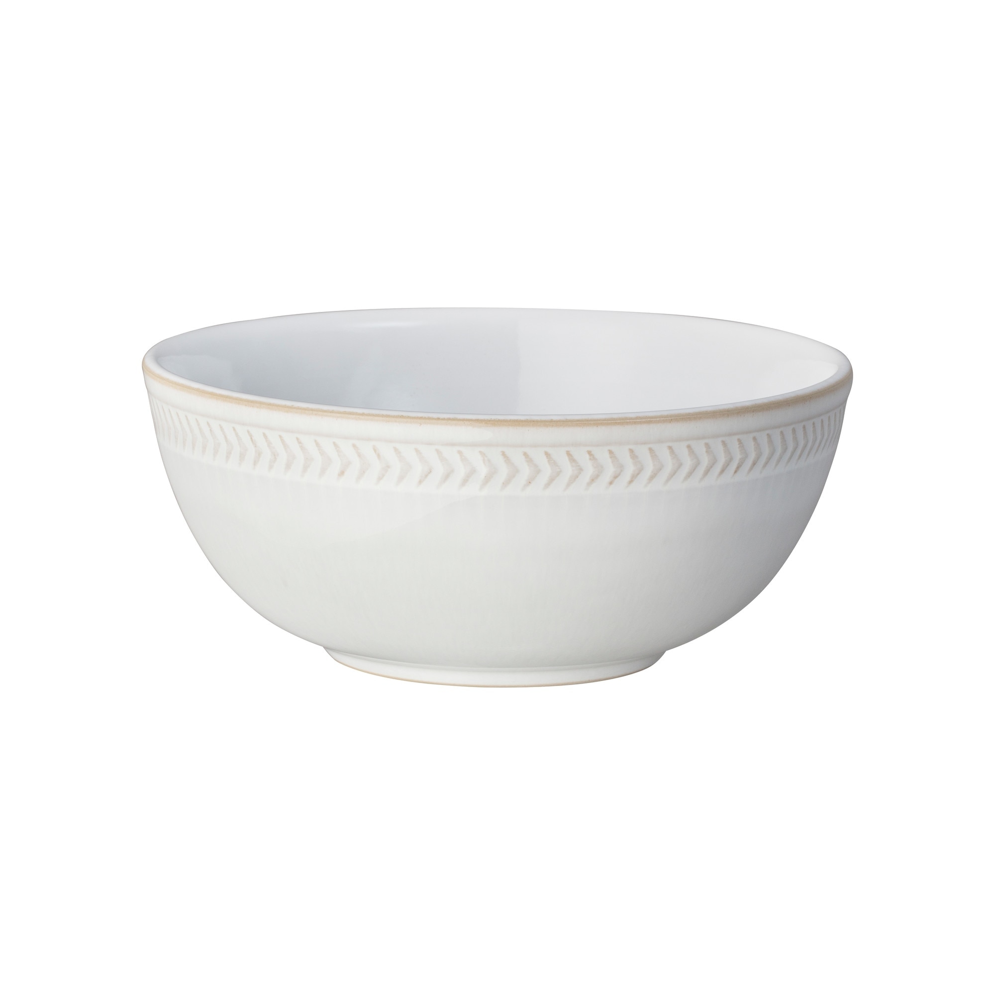 Product photograph of Natural Canvas Textured Cereal Bowl Seconds from Denby Retail Ltd