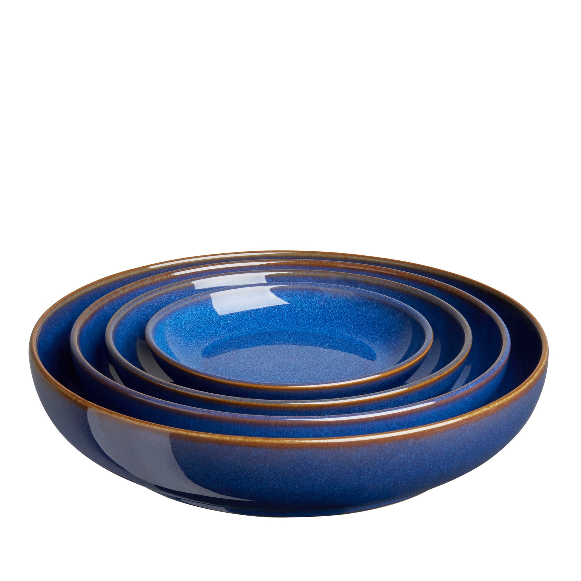 Product photograph of Imperial Blue 4 Piece Nesting Bowl Set from Denby Retail Ltd