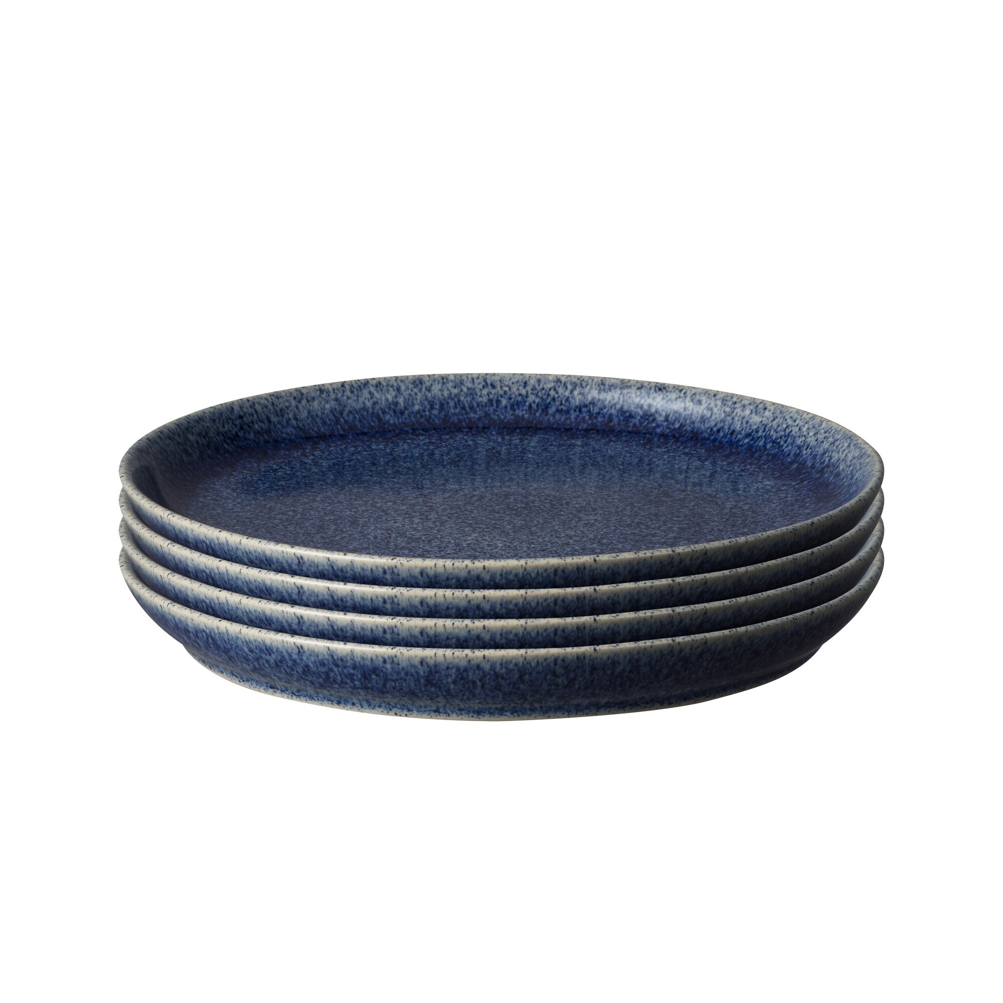 Product photograph of Studio Blue Cobalt Set Of 4 Coupe Dinner Plates from Denby Retail Ltd