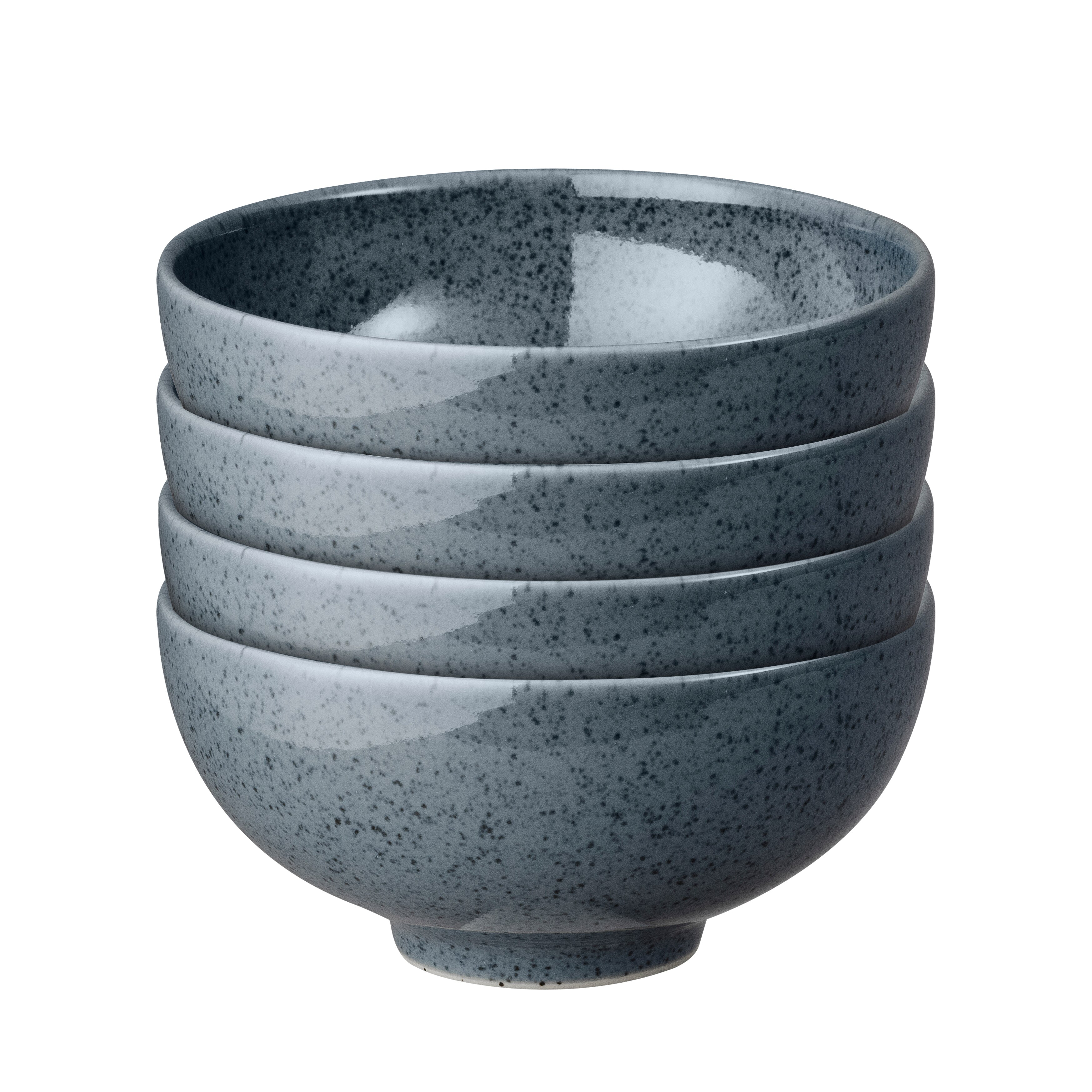 Product photograph of Dark Grey Speckle Set Of 4 Rice Bowls from Denby Retail Ltd
