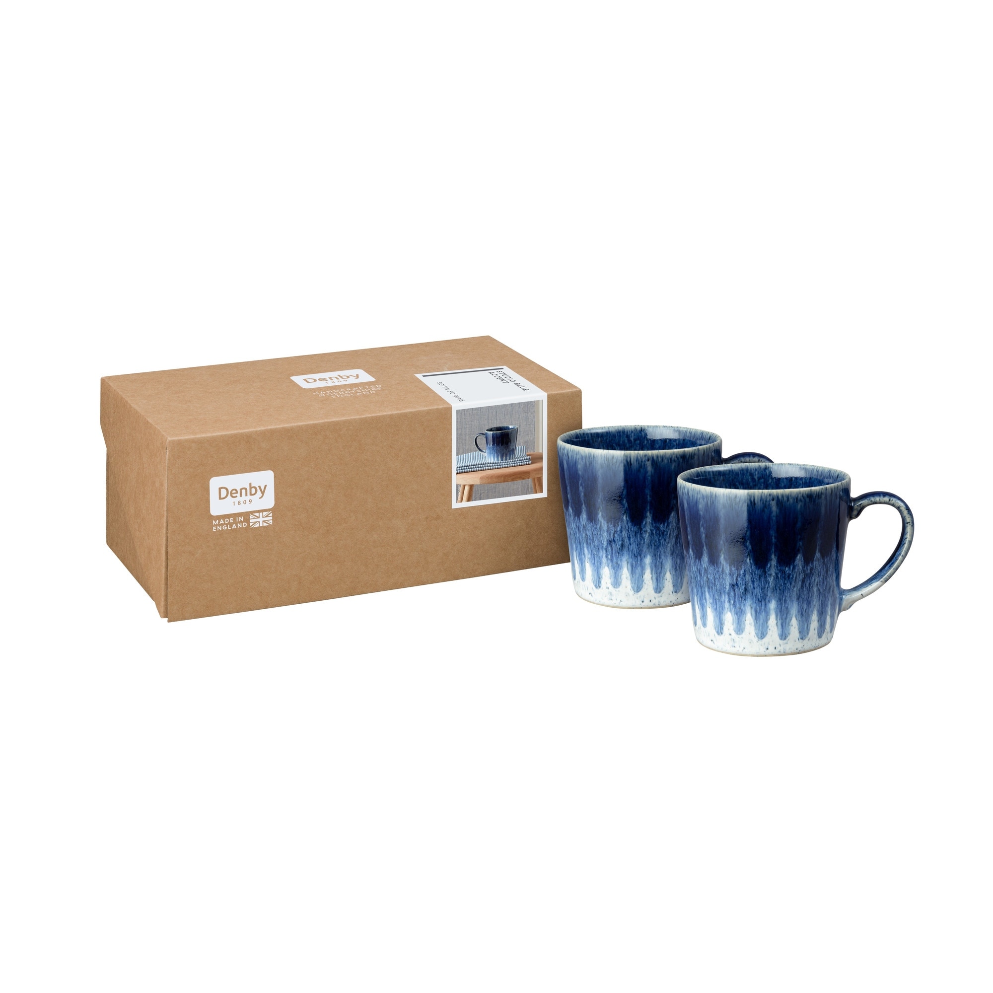 Product photograph of Studio Blue Accent Mug 2 Piece Set from Denby Retail Ltd