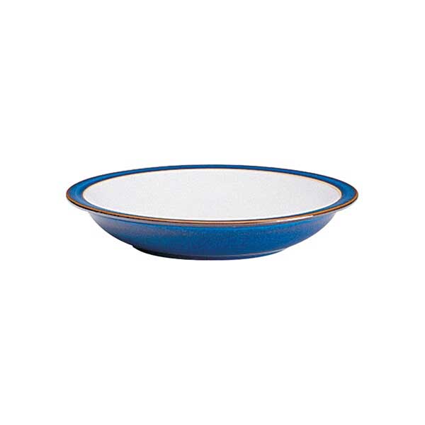 Product photograph of Imperial Blue Shallow Rimmed Bowl Seconds from Denby Retail Ltd
