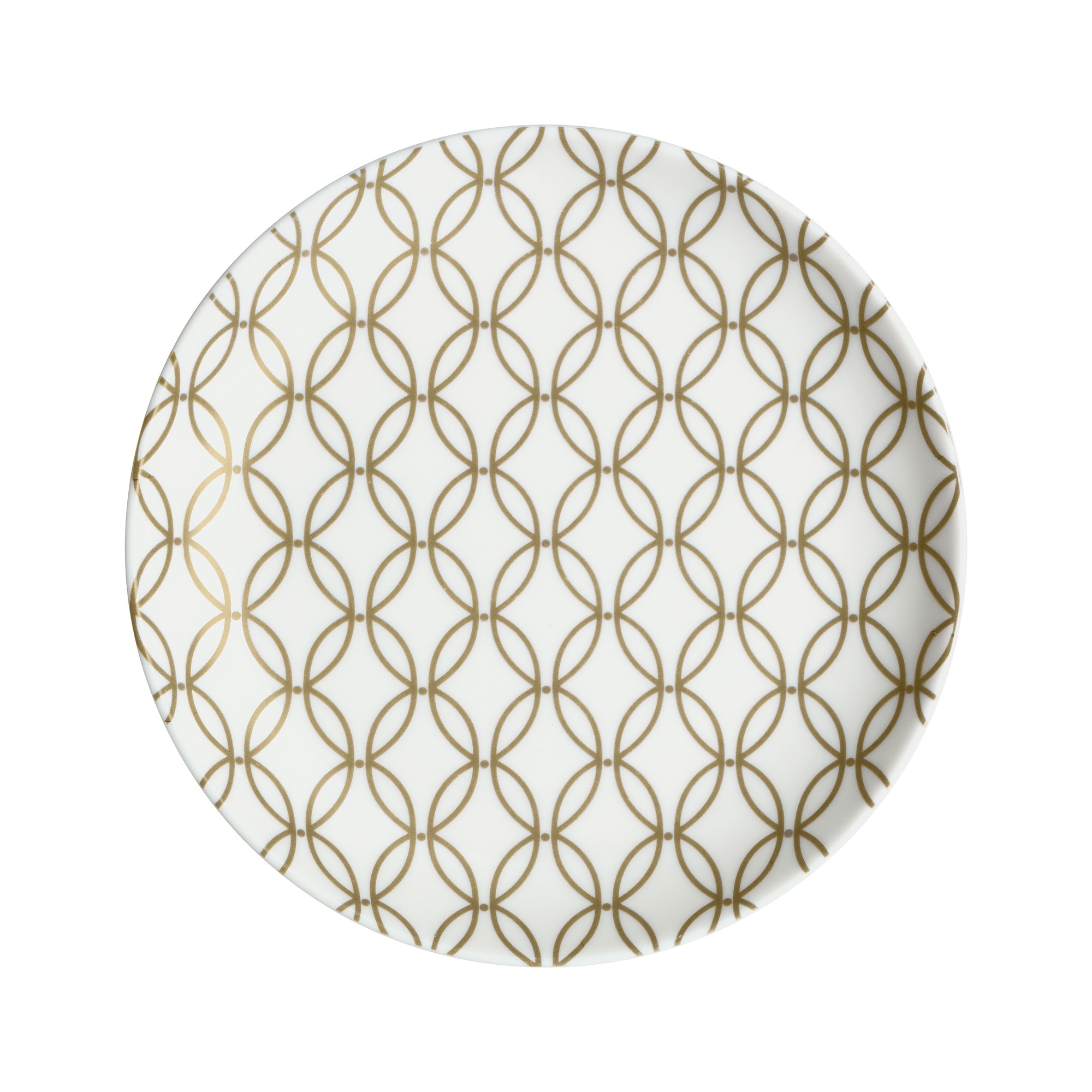 Product photograph of Porcelain Modern Deco Small Plate Gold Accent from Denby Retail Ltd