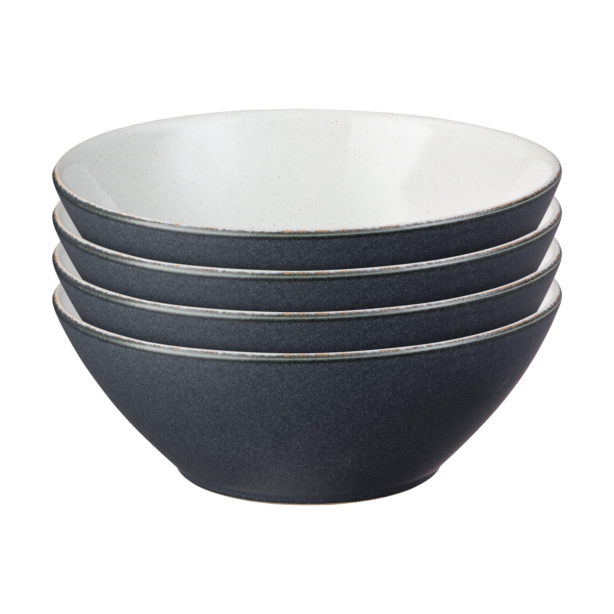 Product photograph of Impression Charcoal Blue Set Of 4 Cereal Bowls from Denby Retail Ltd