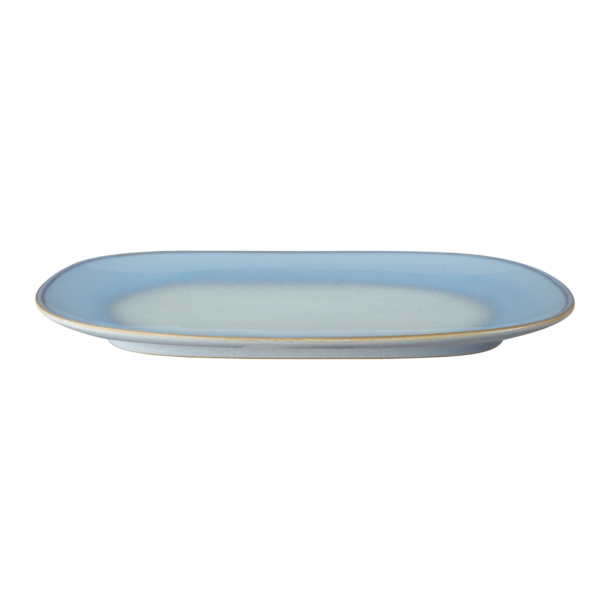 Product photograph of Topaz Blue Large Oblong Platter Seconds from Denby Retail Ltd