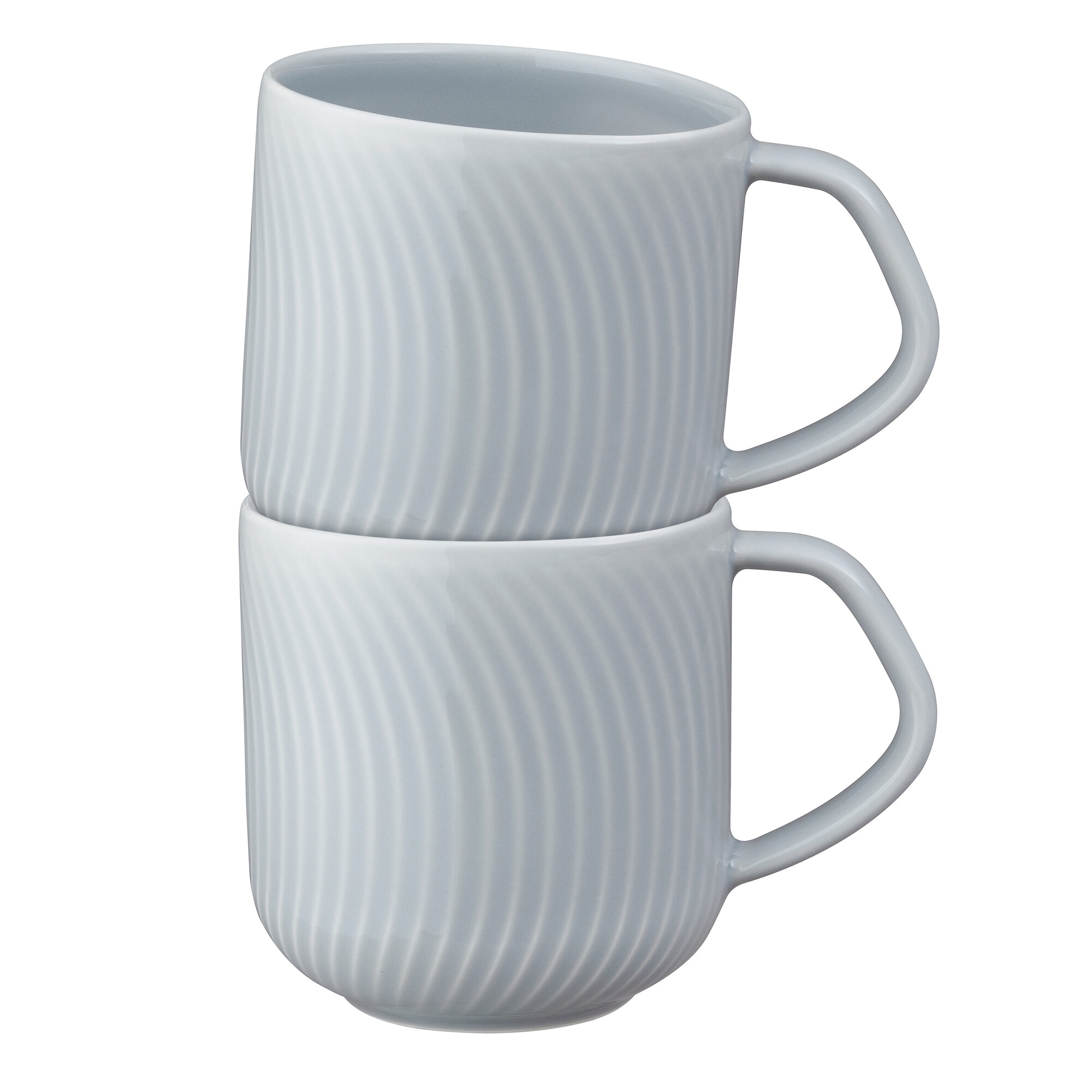 Porcelain Arc Grey Set Of 2 Large Mugs