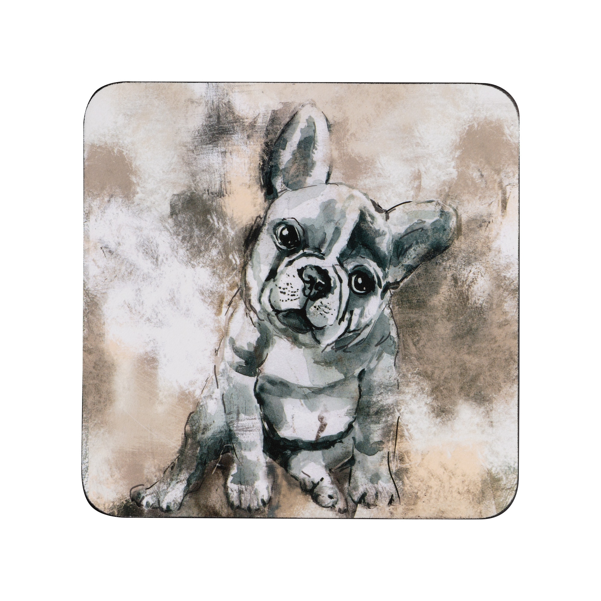 Product photograph of Denby French Bull Dog Coasters Pack Of 6 from Denby Retail Ltd