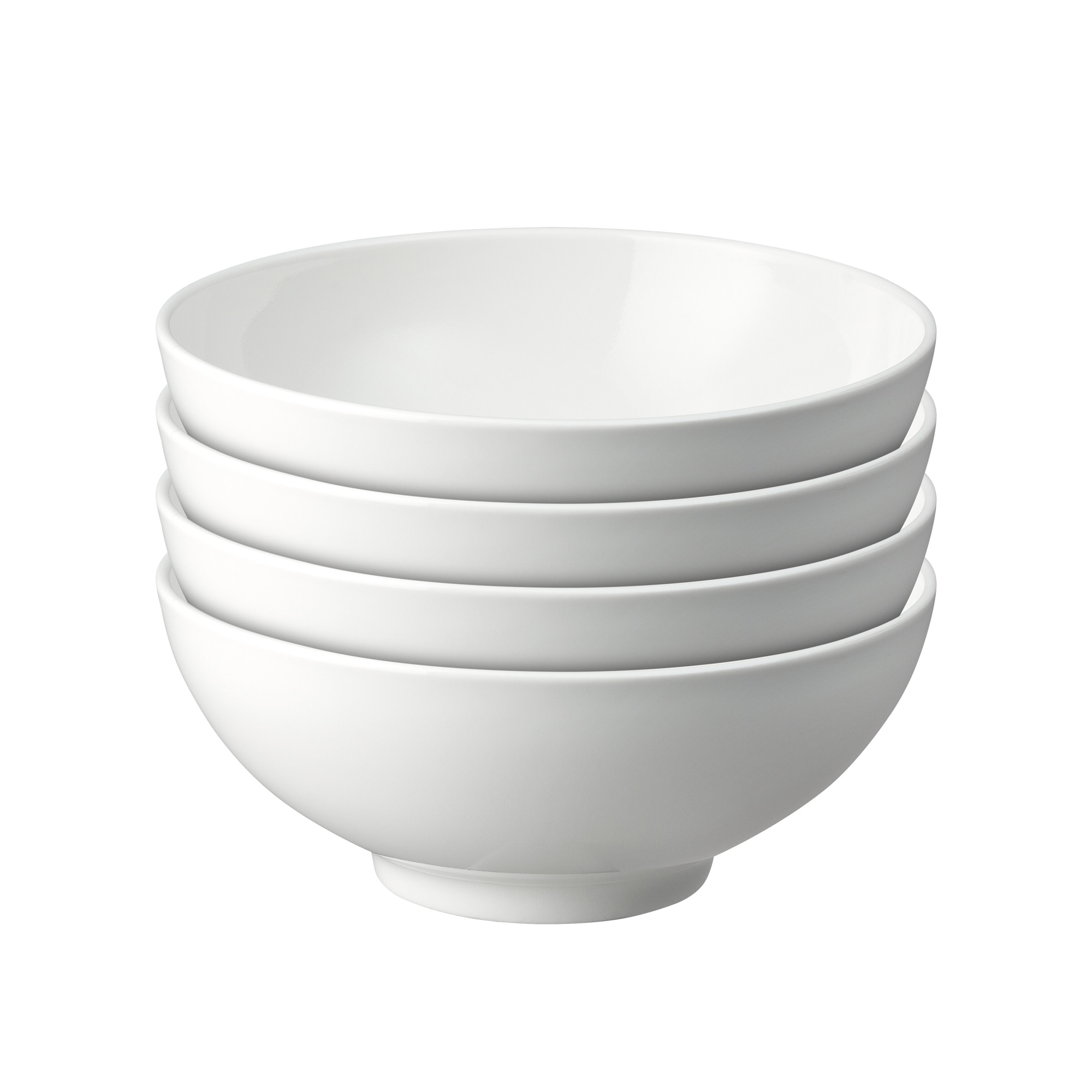 Product photograph of Porcelain Classic White Set Of 4 Cereal Bowl from Denby Retail Ltd
