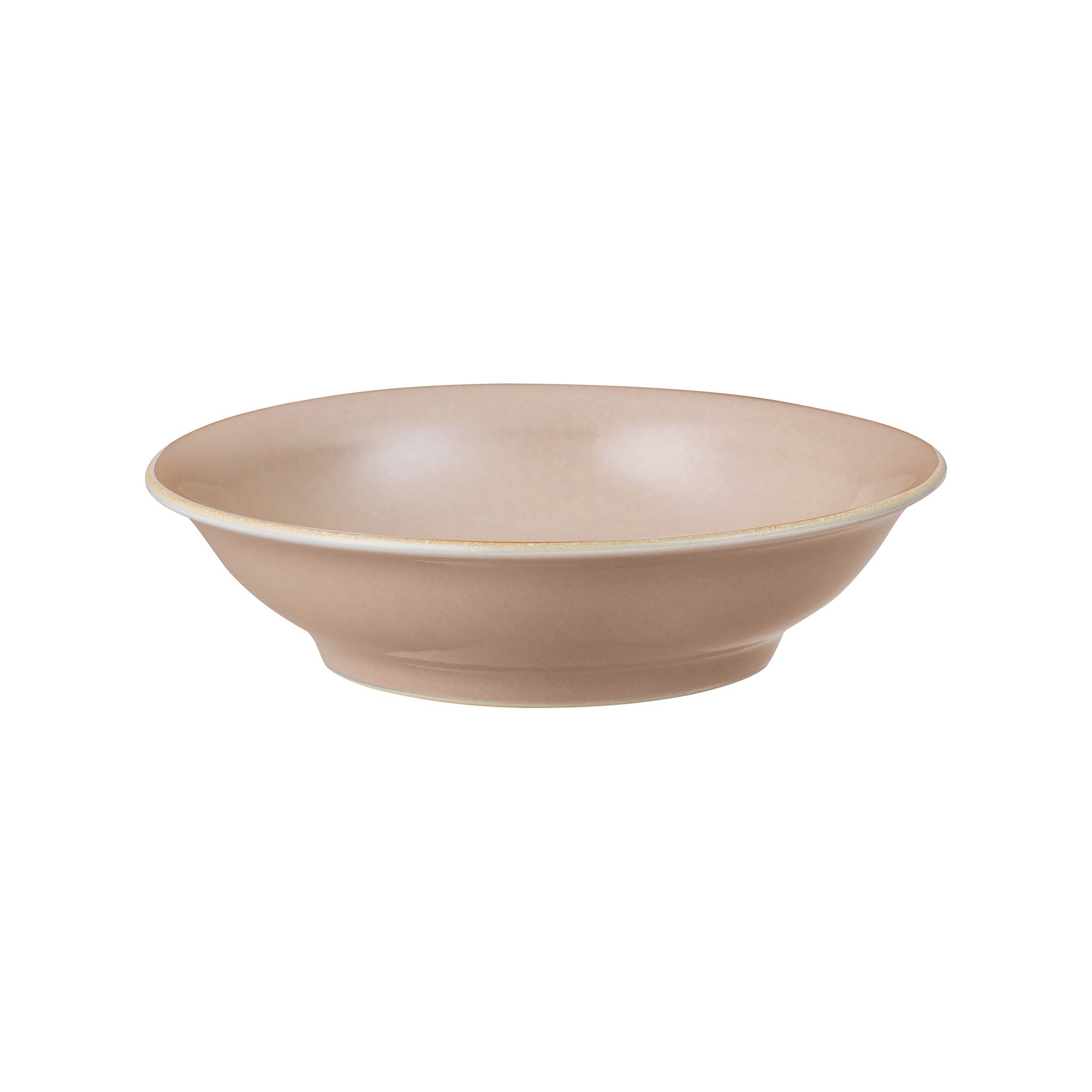 Product photograph of Elements Shell Peach Medium Shallow Bowl Seconds from Denby Retail Ltd