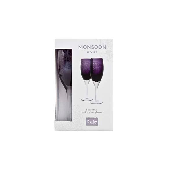 Monsoon Cosmic White Wine Glass (Pack Of 2)