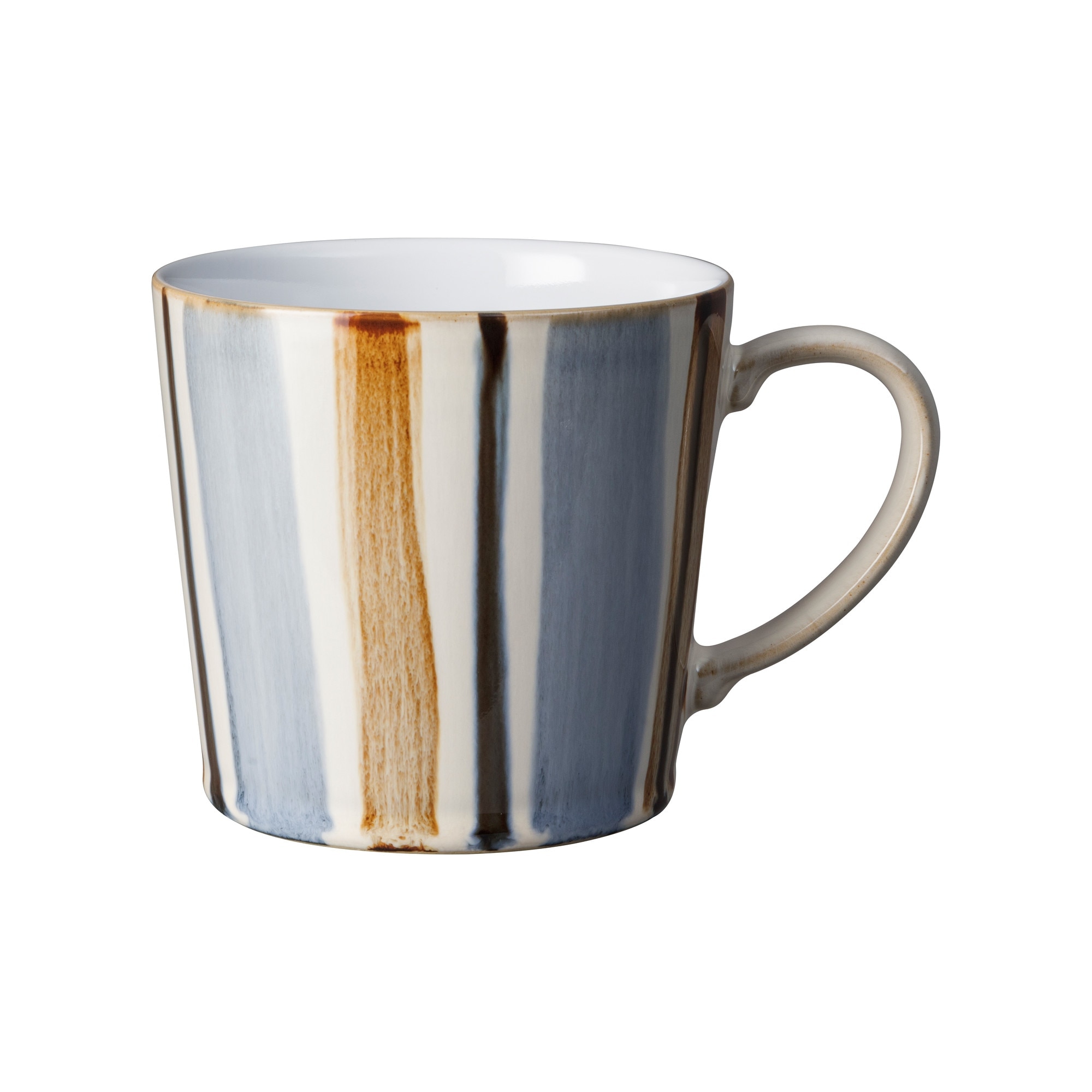 Product photograph of Brown Stripe Painted Large Mug from Denby Retail Ltd