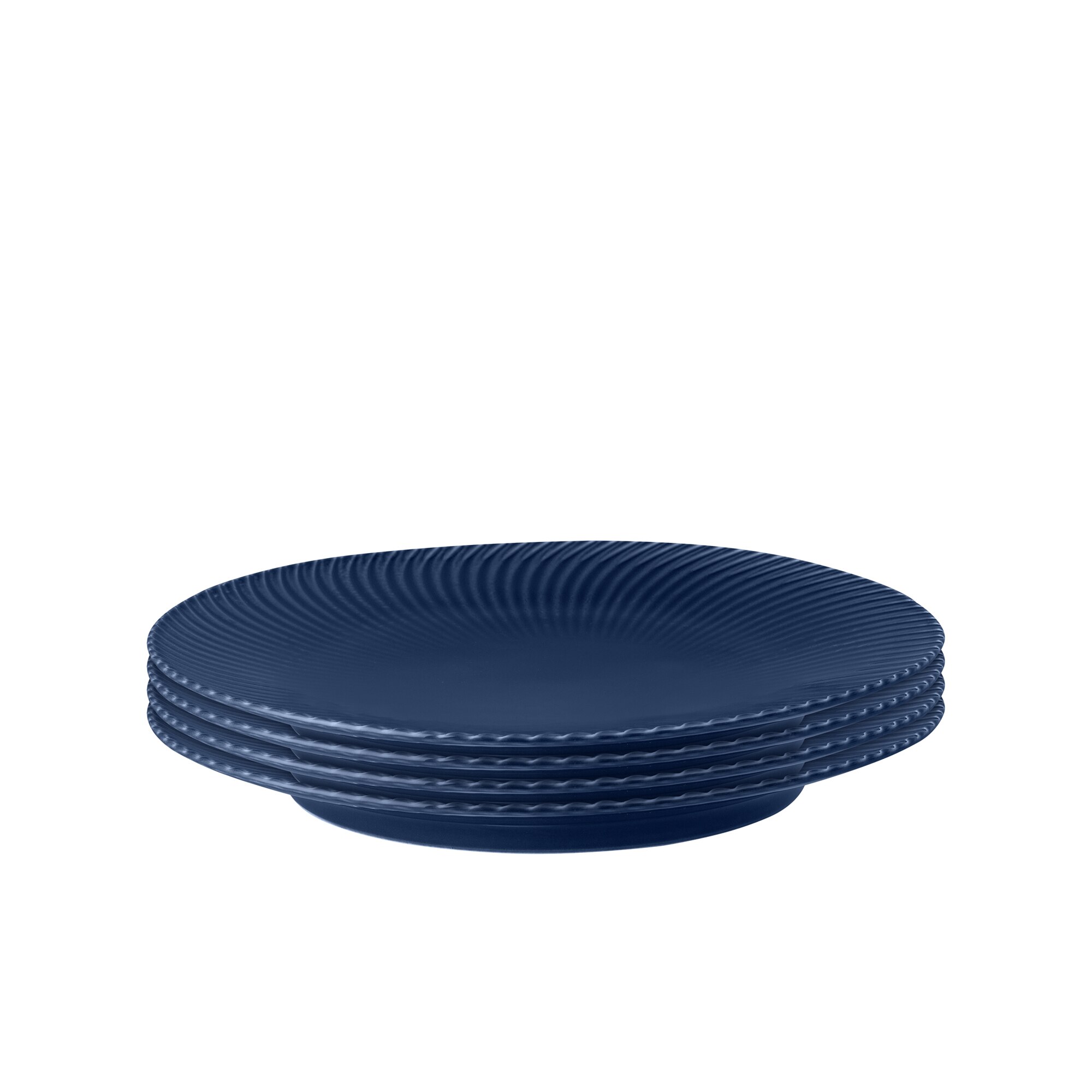 Product photograph of Porcelain Arc Blue Set Of 4 Medium Plates from Denby Retail Ltd