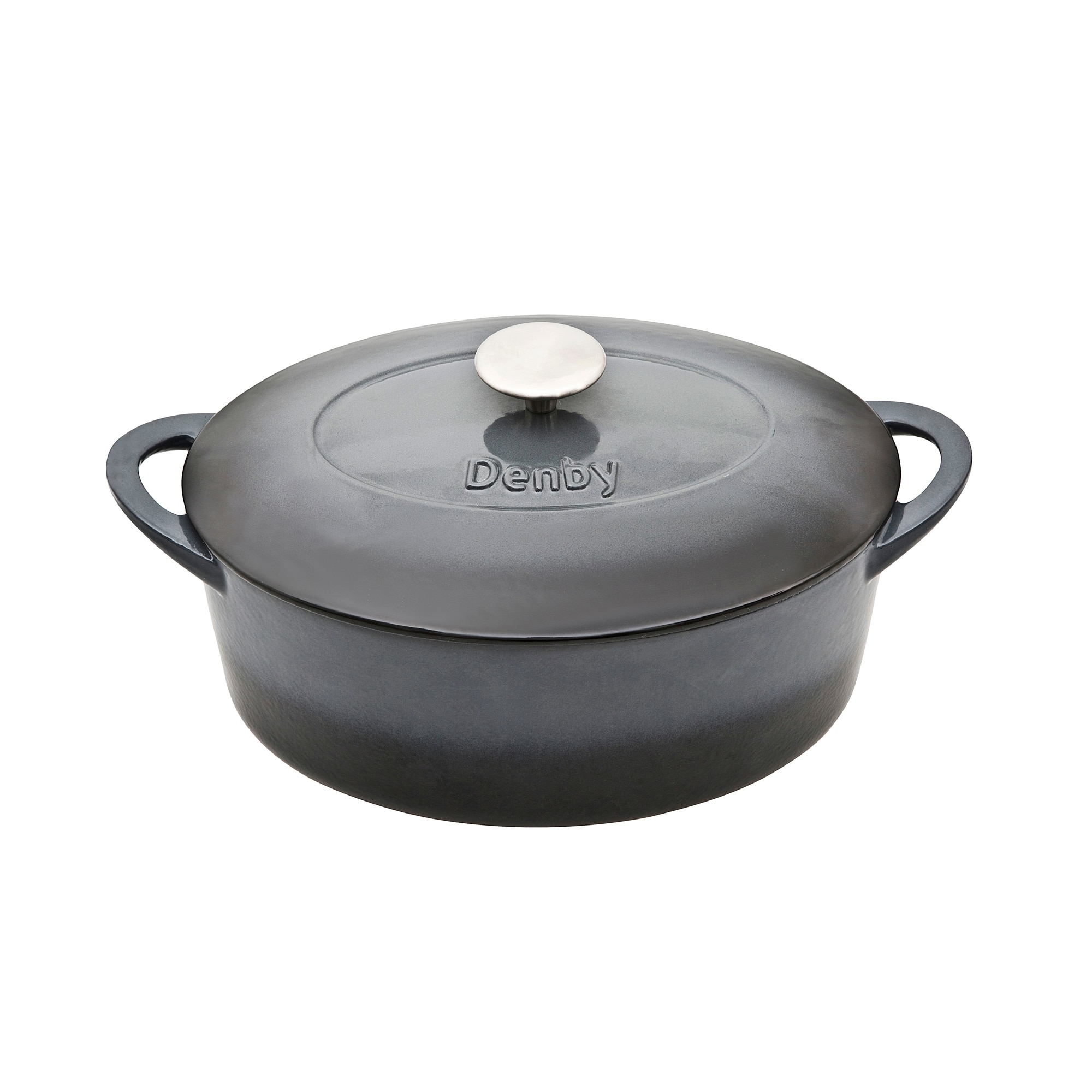 Product photograph of Denby Halo Cast Iron 28cm Oval Casserole from Denby Retail Ltd
