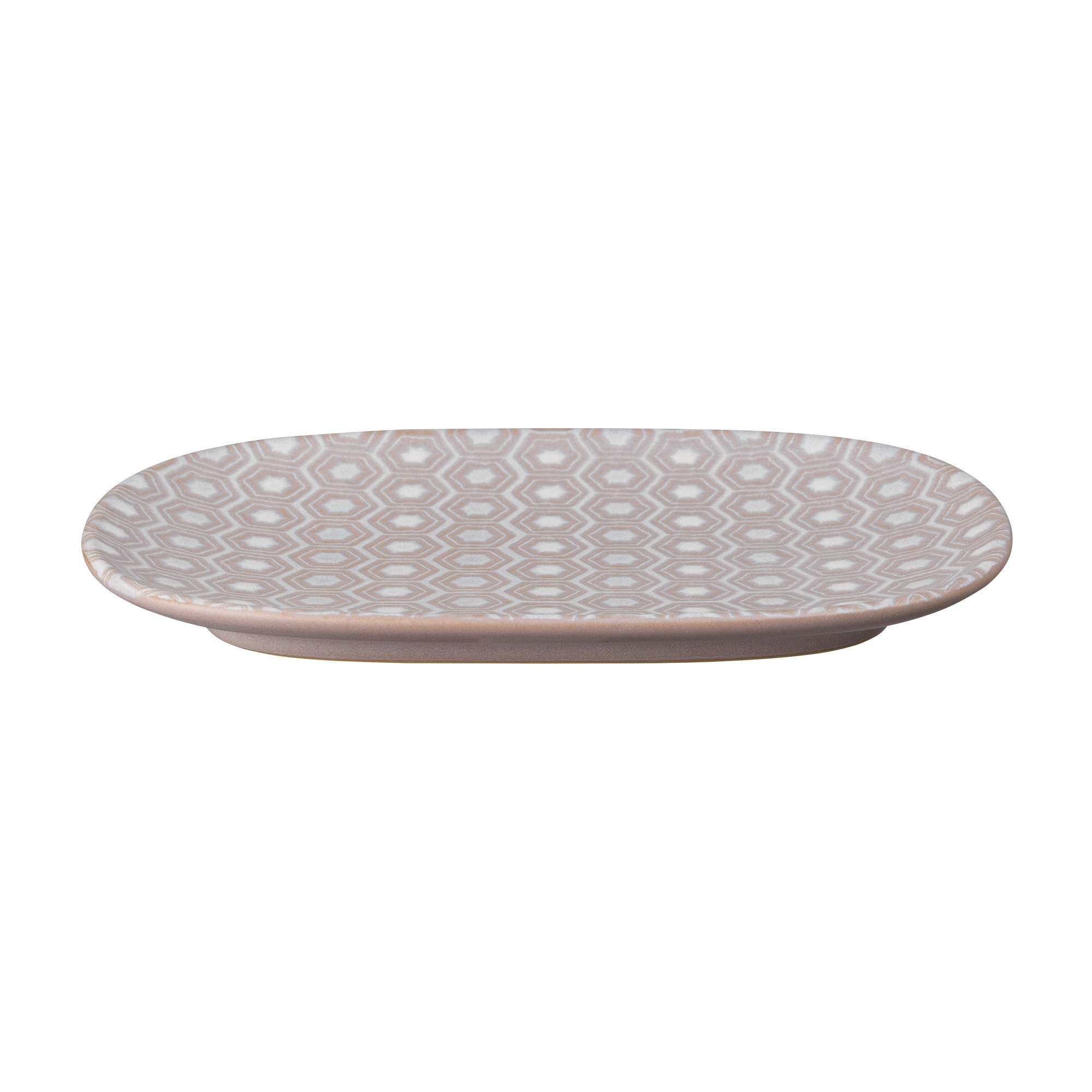 Product photograph of Impression Pink Hexagon Medium Oblong Platter from Denby Retail Ltd