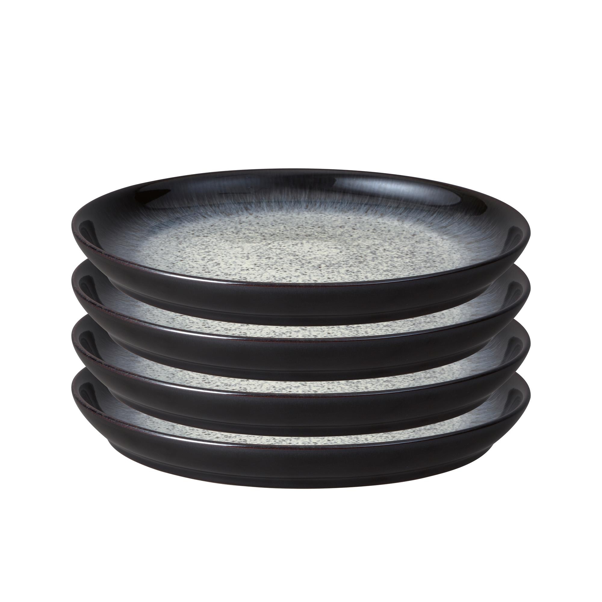 Product photograph of Halo Set Of 4 Coupe Dinner Plates from Denby Retail Ltd