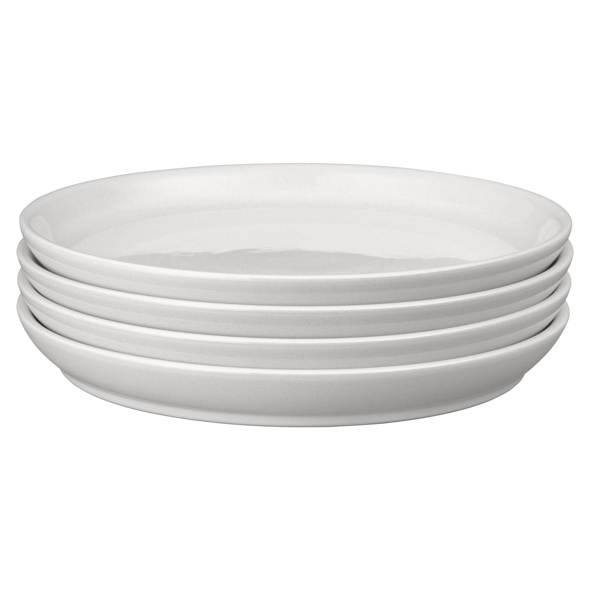 Product photograph of Elements Stone White Set Of 4 Coupe Dinner Plate from Denby Retail Ltd