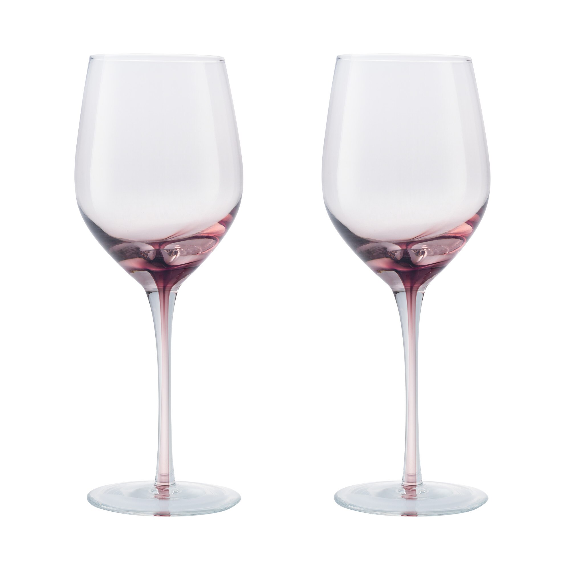 Pack of 2 White Denby 0.33 Litre Glass Halo/ Praline Wine Glass