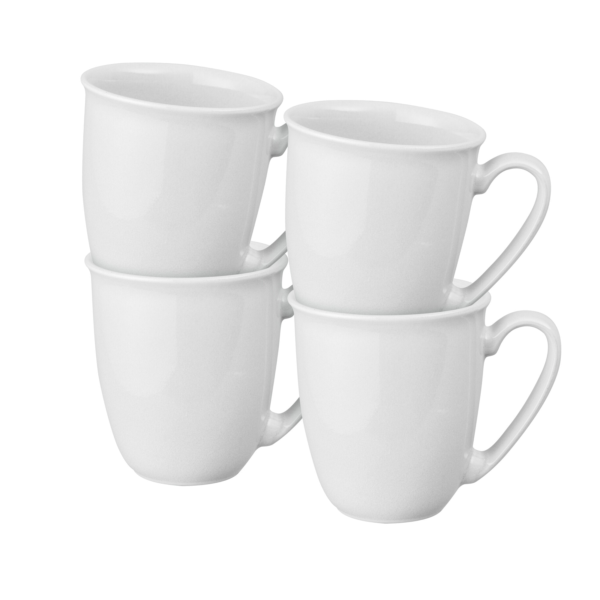 Product photograph of Elements Stone White Set Of 4 Coffee Beaker Mug from Denby Retail Ltd