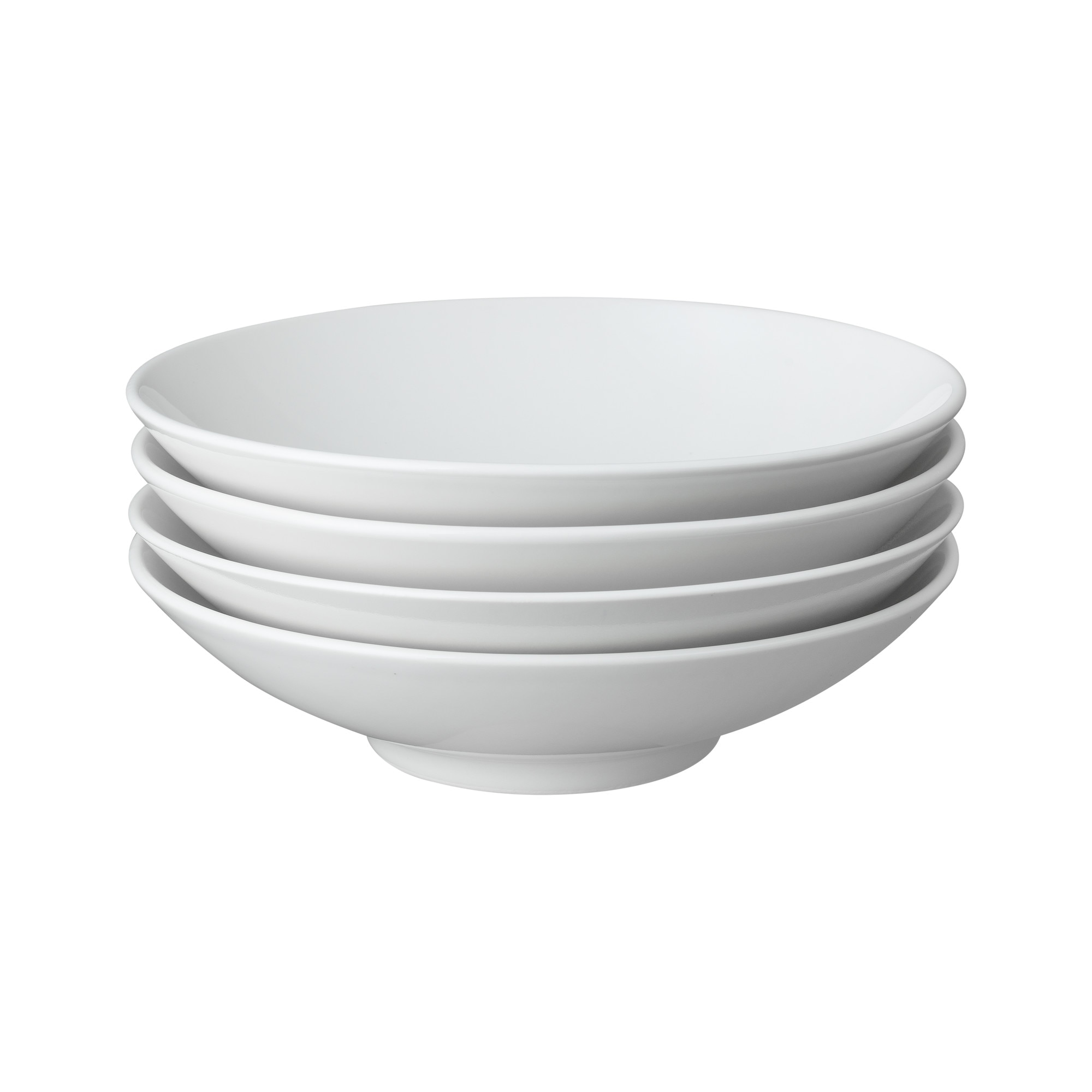 Product photograph of Porcelain Classic White Set Of 4 Pasta Bowls from Denby Retail Ltd
