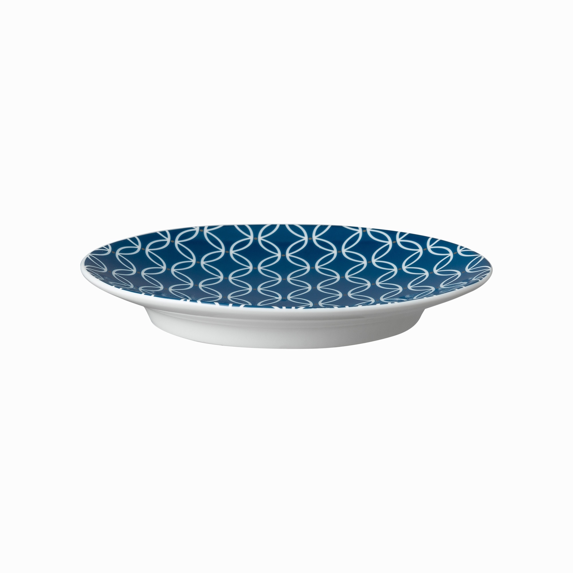 Product photograph of Porcelain Modern Deco Small Plate Blue Seonds from Denby Retail Ltd
