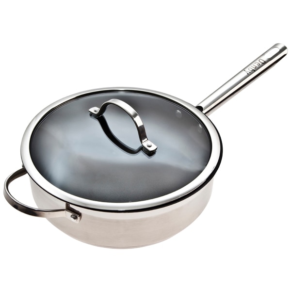 Product photograph of New Shape Stainless Steel 18 10 26cm Saute Pan With Teflon Coating from Denby Retail Ltd