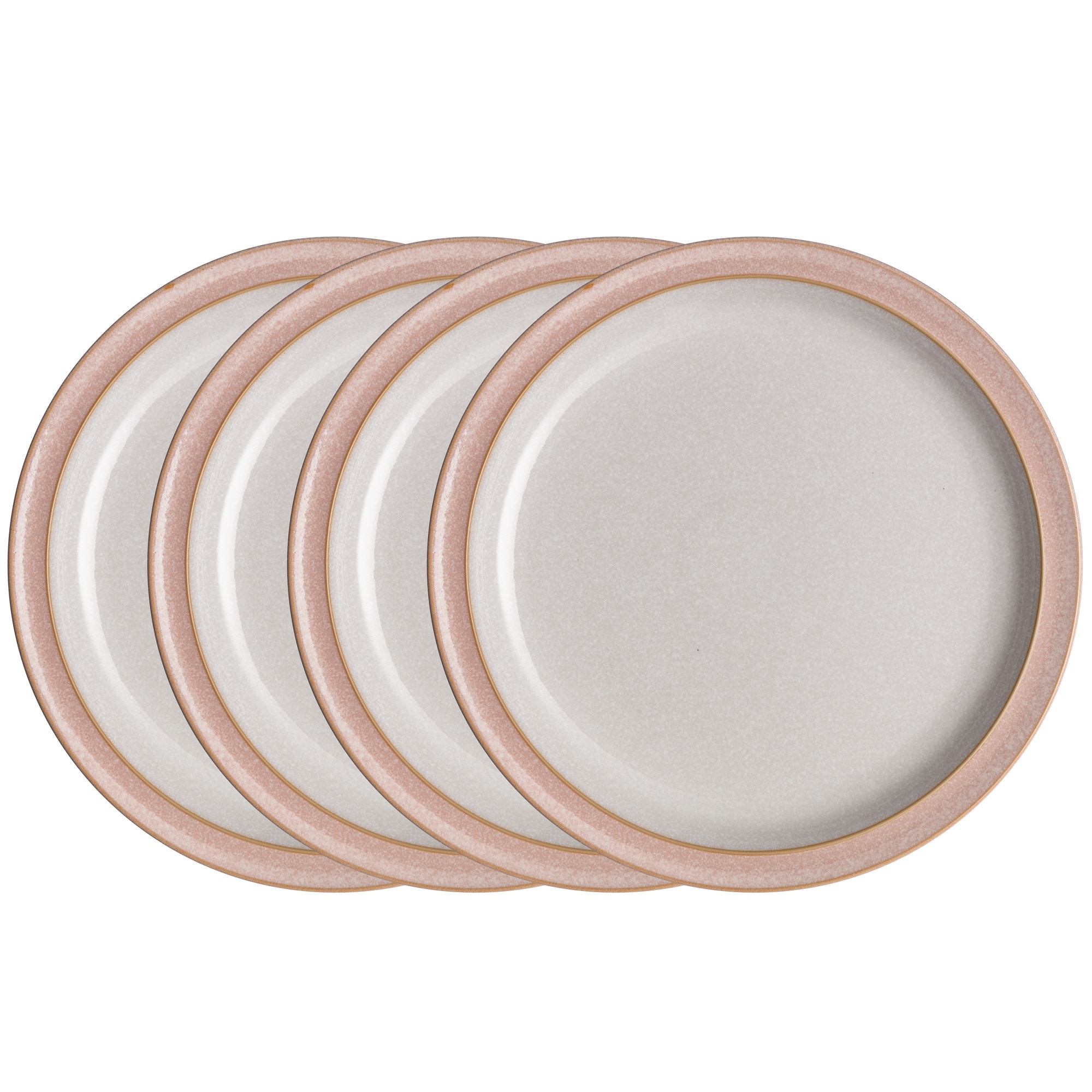 Elements Sorbet Pink 4pc Dinner Plate Set