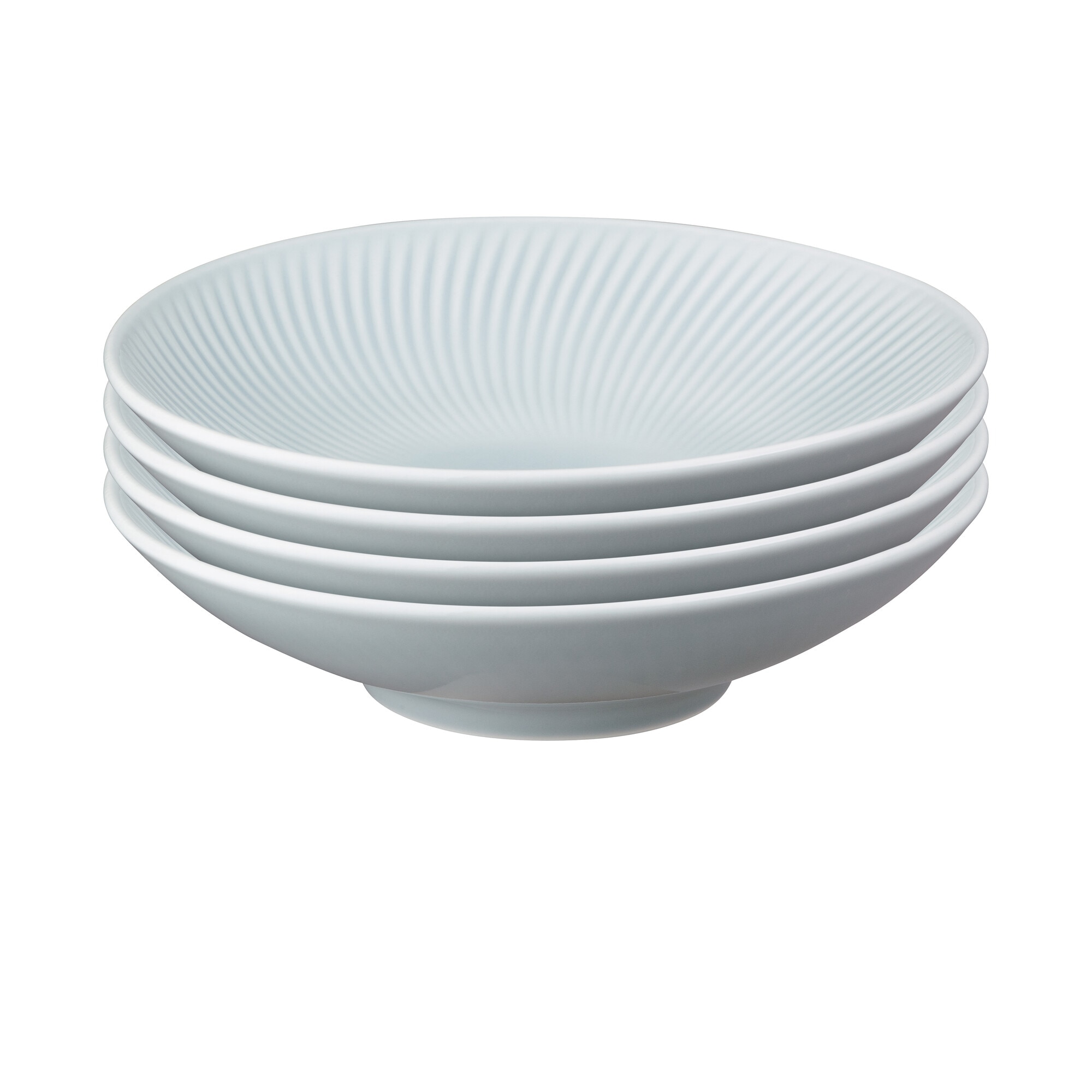 Product photograph of Porcelain Arc Grey Set Of 4 Pasta Bowls from Denby Retail Ltd