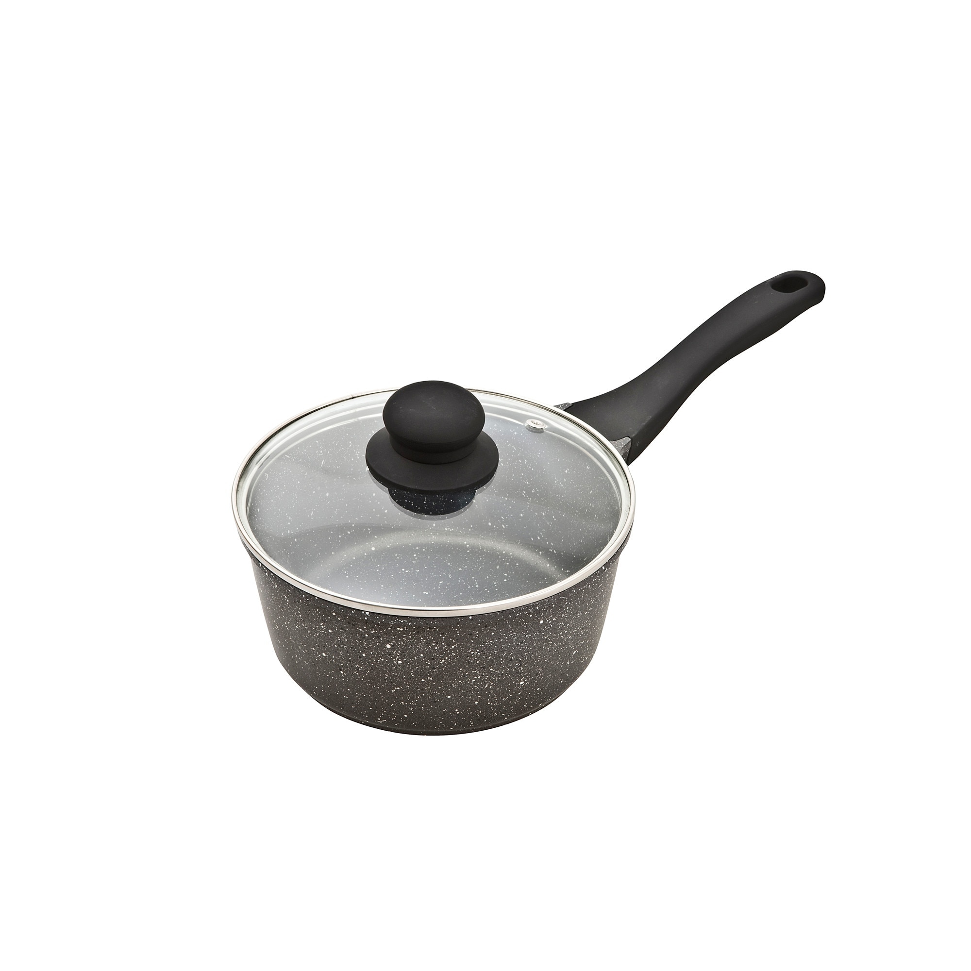 Product photograph of Granite Effect Cast Aluminium 18cm Saucepan With Lid from Denby Retail Ltd