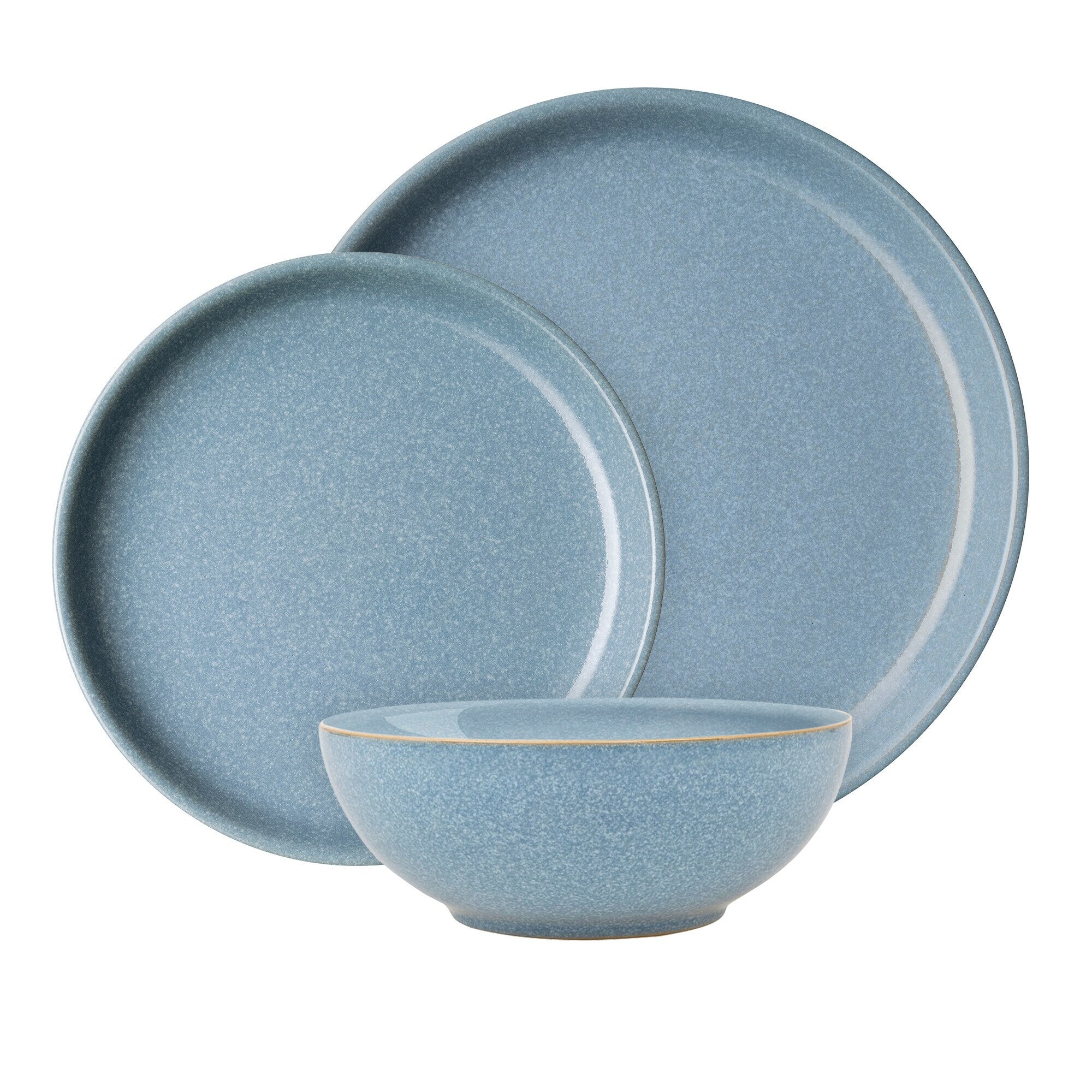 Product photograph of Elements Blue Coupe 12 Piece Tableware Set from Denby Retail Ltd