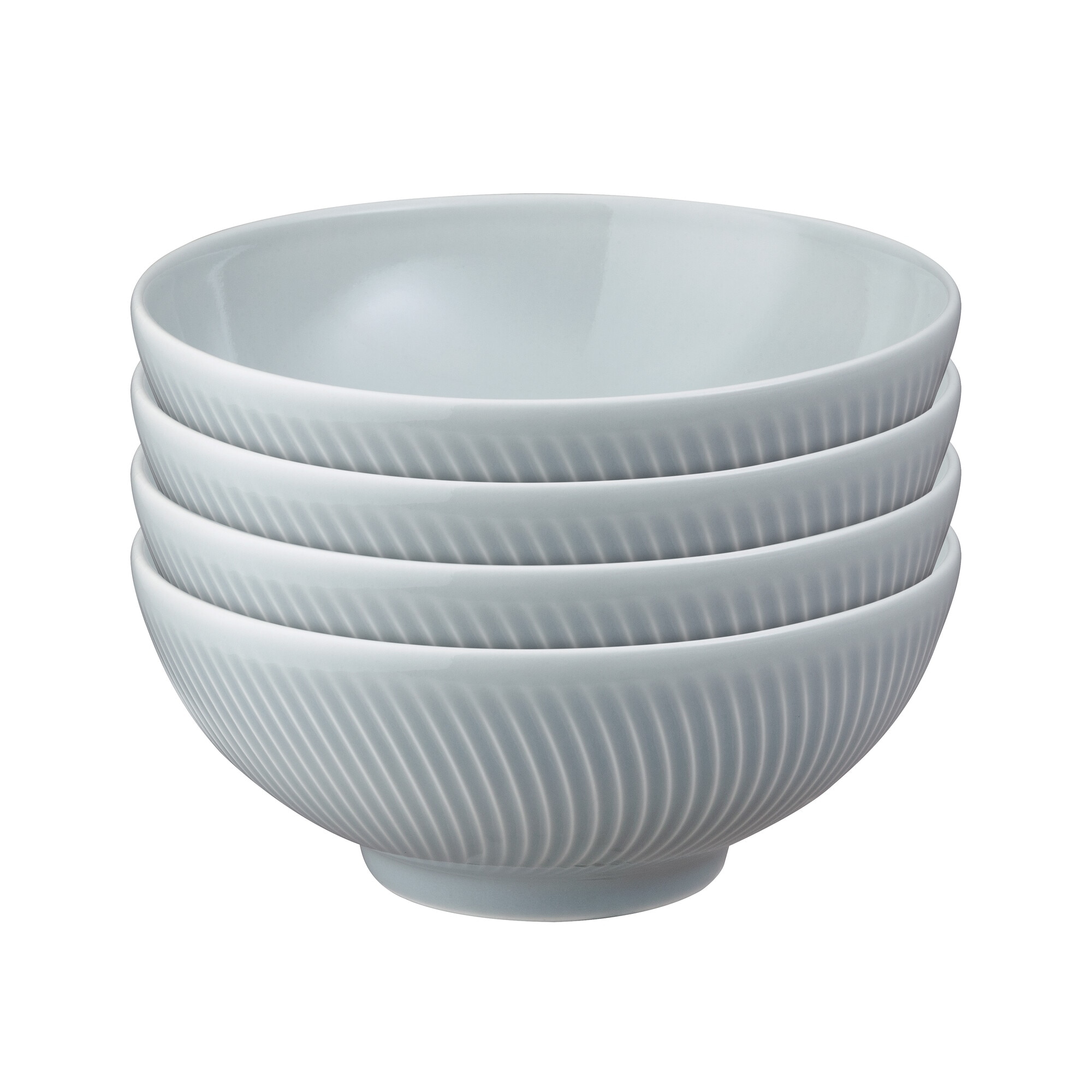 Product photograph of Porcelain Arc Grey Set Of 4 Cereal Bowls from Denby Retail Ltd