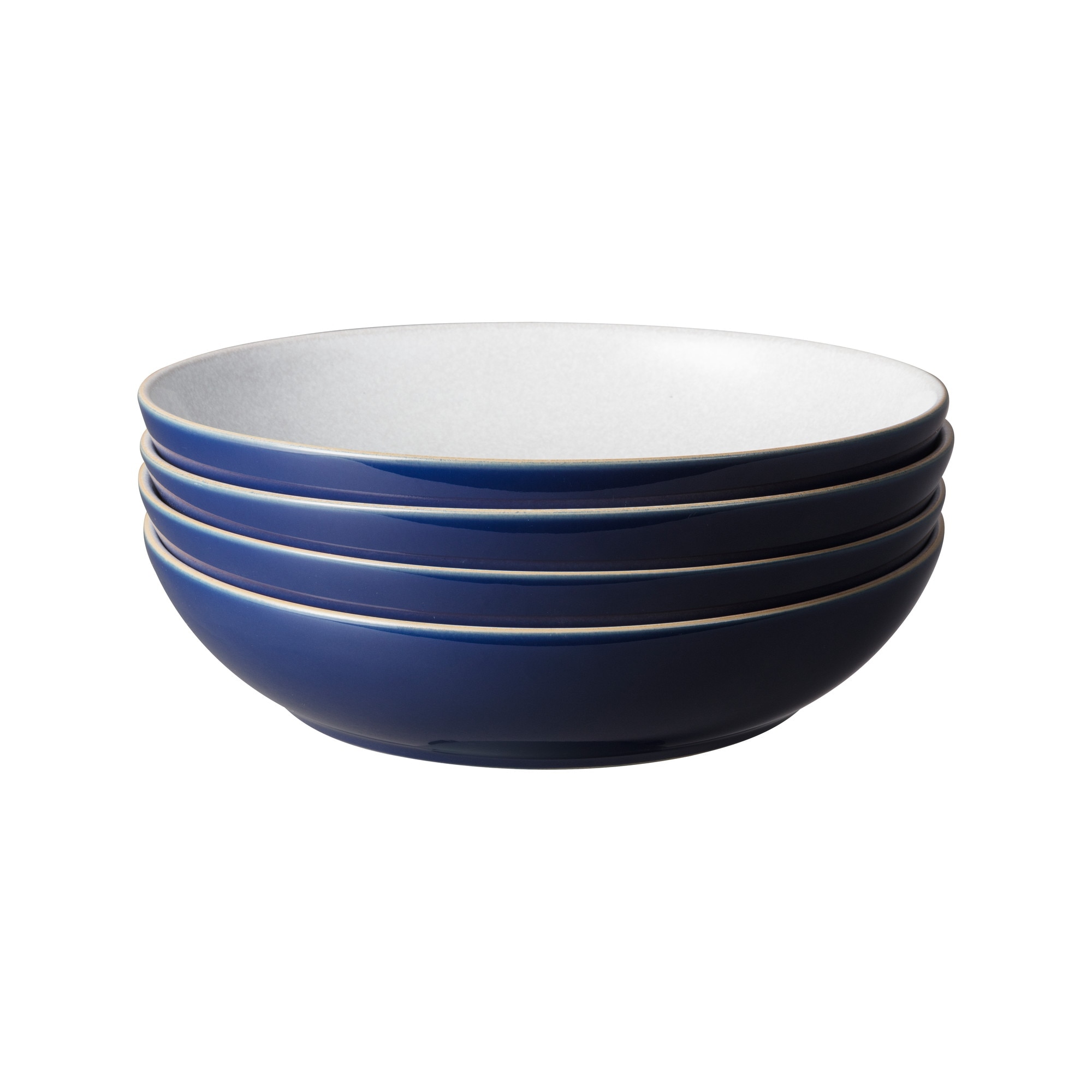 Product photograph of Elements Dark Blue Set Of 4 Pasta Bowls from Denby Retail Ltd