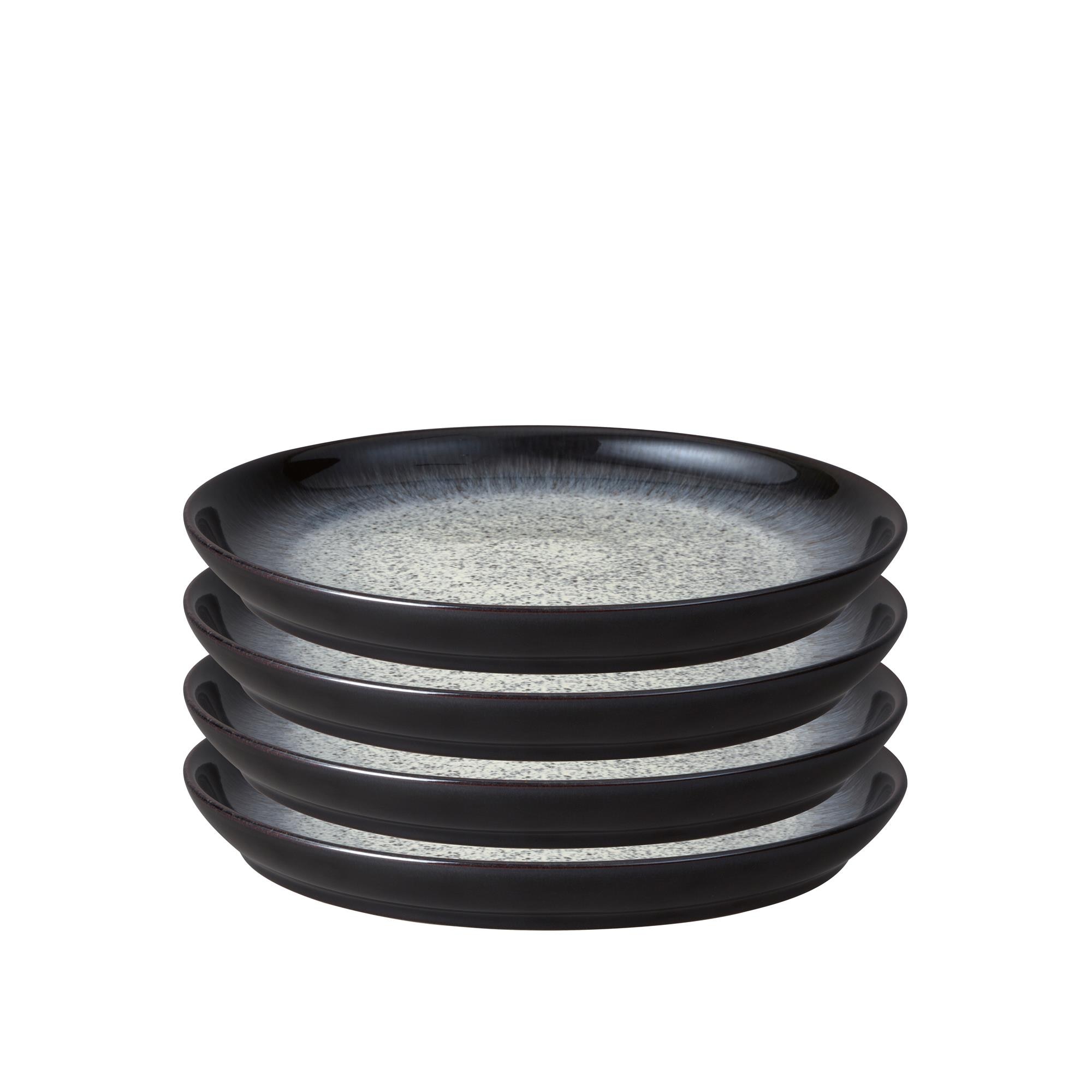 Product photograph of Halo Set Of 4 Coupe Medium Plates from Denby Retail Ltd