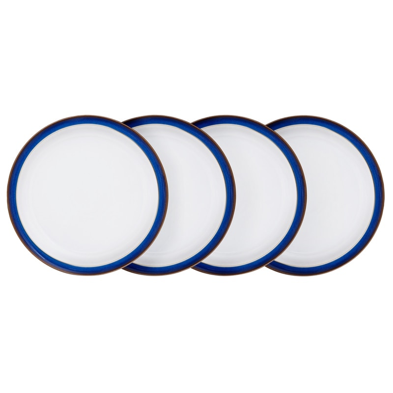 Product photograph of Imperial Blue 4 Piece Dinner Plate Set from Denby Retail Ltd