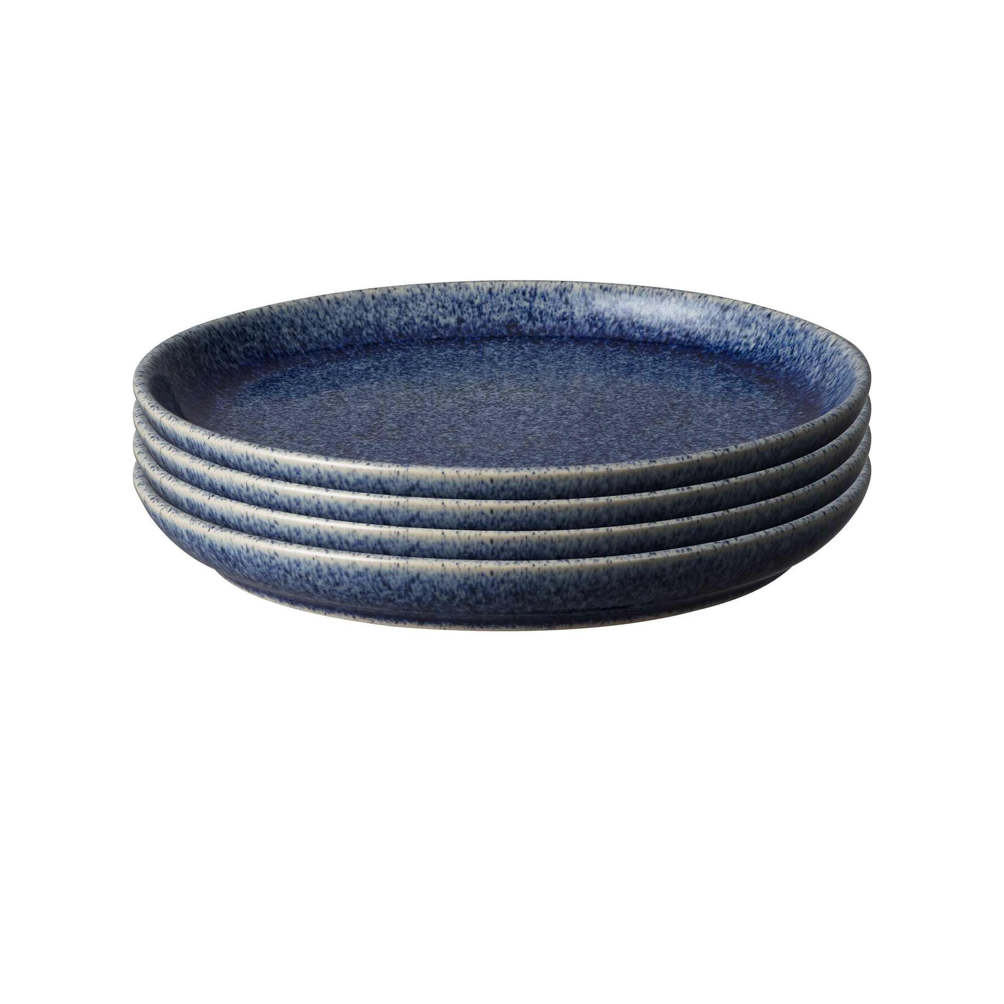 Product photograph of Studio Blue Cobalt Set Of 4 Medium Coupe Plates from Denby Retail Ltd