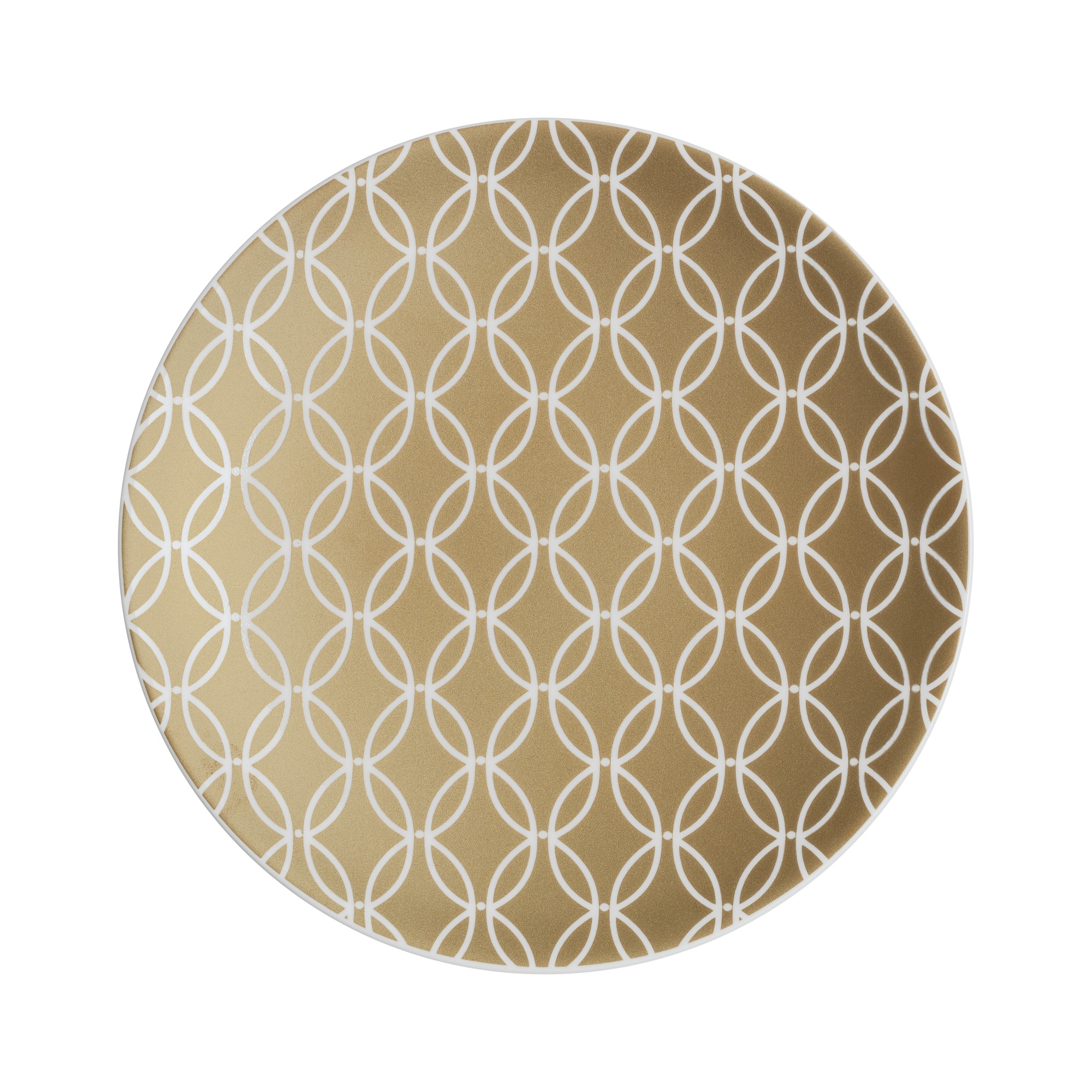 Product photograph of Porcelain Modern Deco Small Plate Gold from Denby Retail Ltd