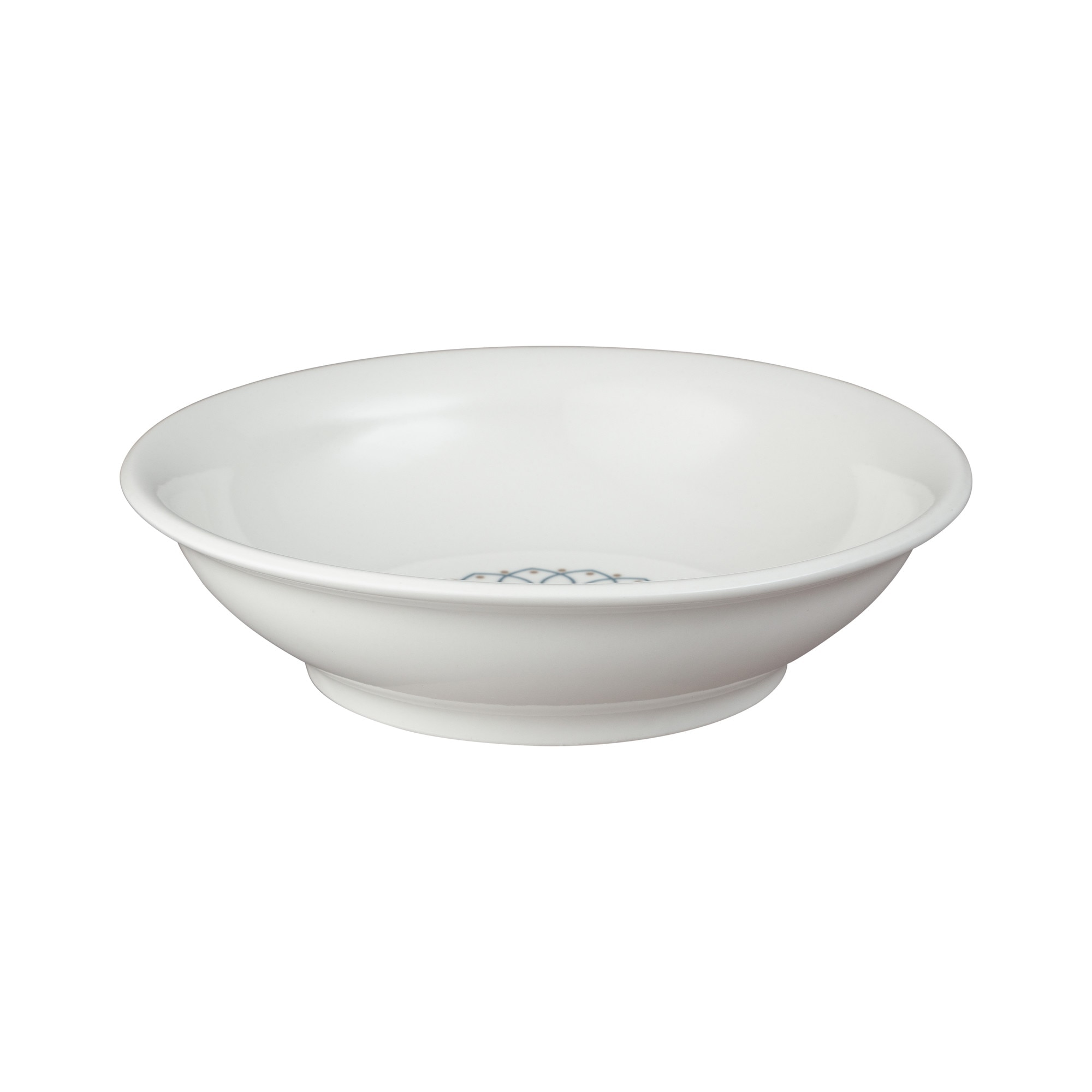 Product photograph of Porcelain Modern Deco Medium Shallow Bowl Seconds from Denby Retail Ltd