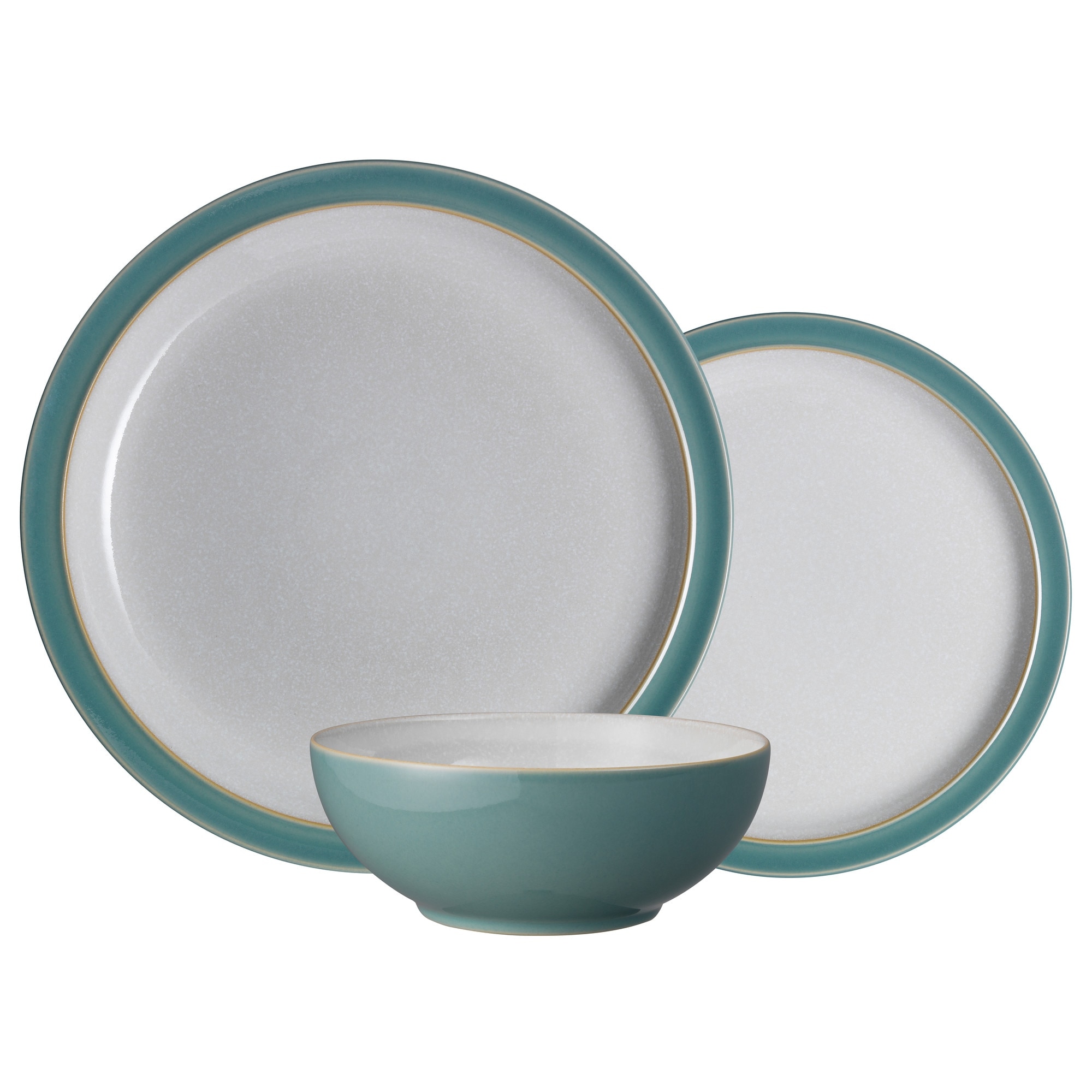 Product photograph of Elements Fern Green 12 Piece Tableware Set from Denby Retail Ltd
