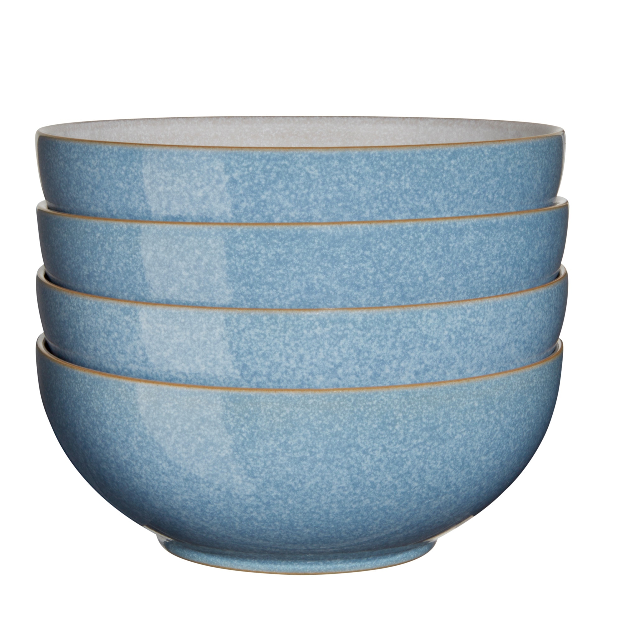 Product photograph of Elements Blue 4 Piece Cereal Bowl Set from Denby Retail Ltd