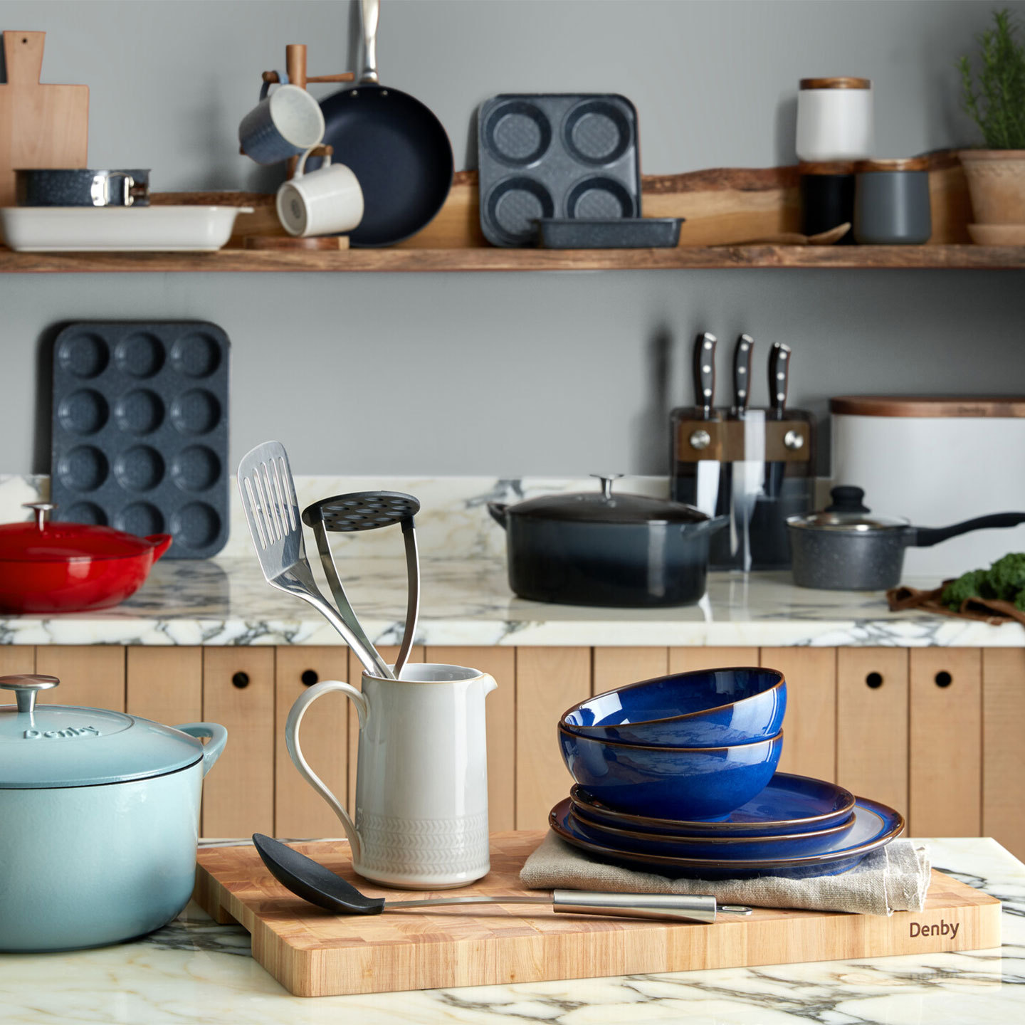 Imperial Blue Coupe Cereal Bowls - Set Of 4