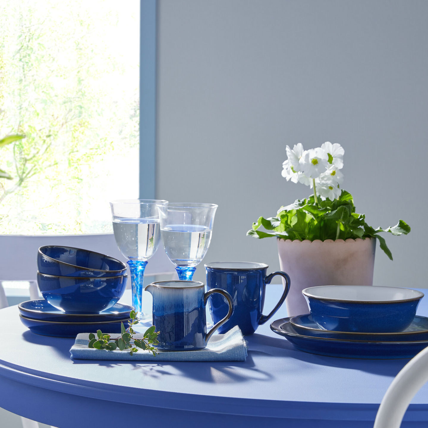 Imperial Blue Coupe Cereal Bowls - Set Of 4