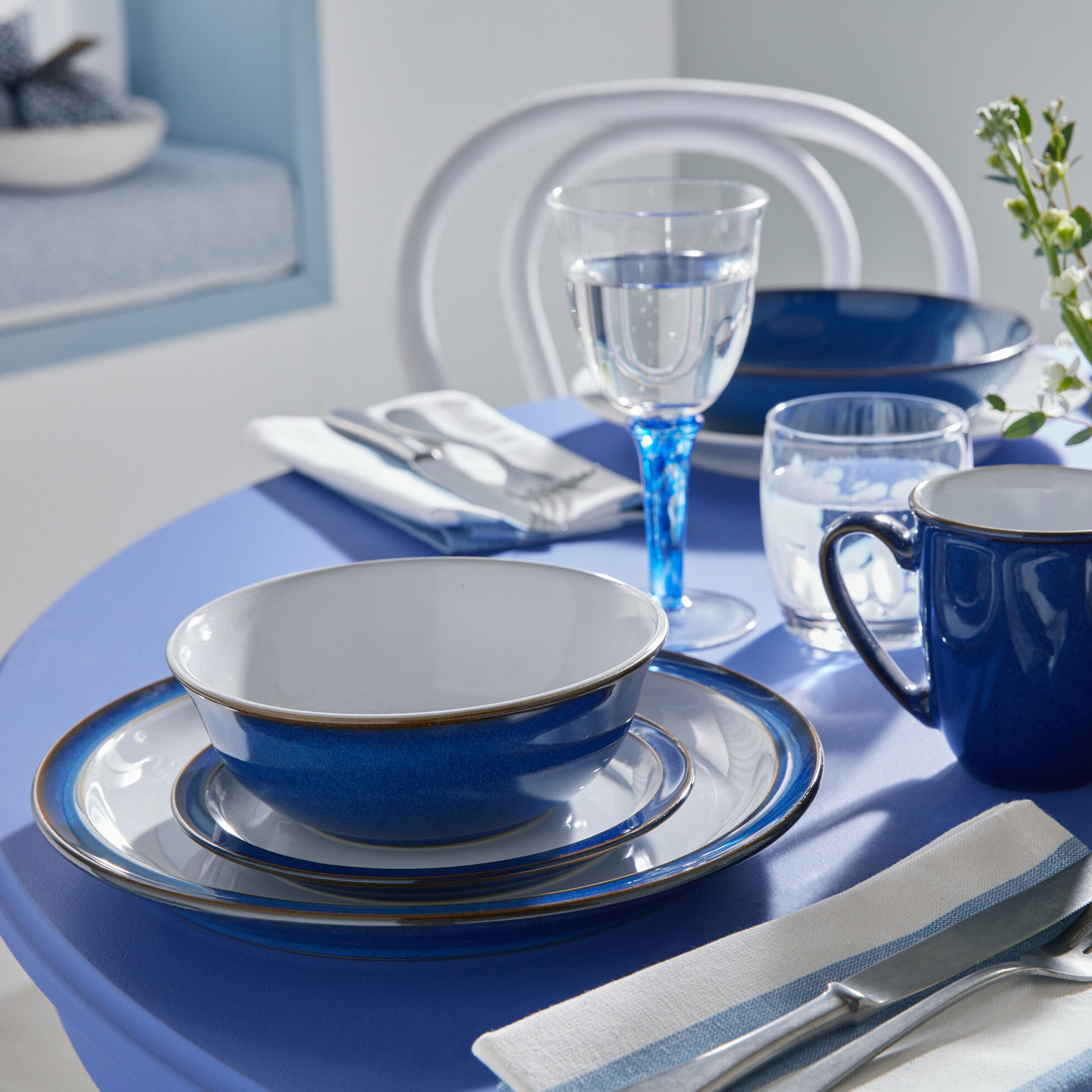 Imperial Blue 4 Piece Dinner Set