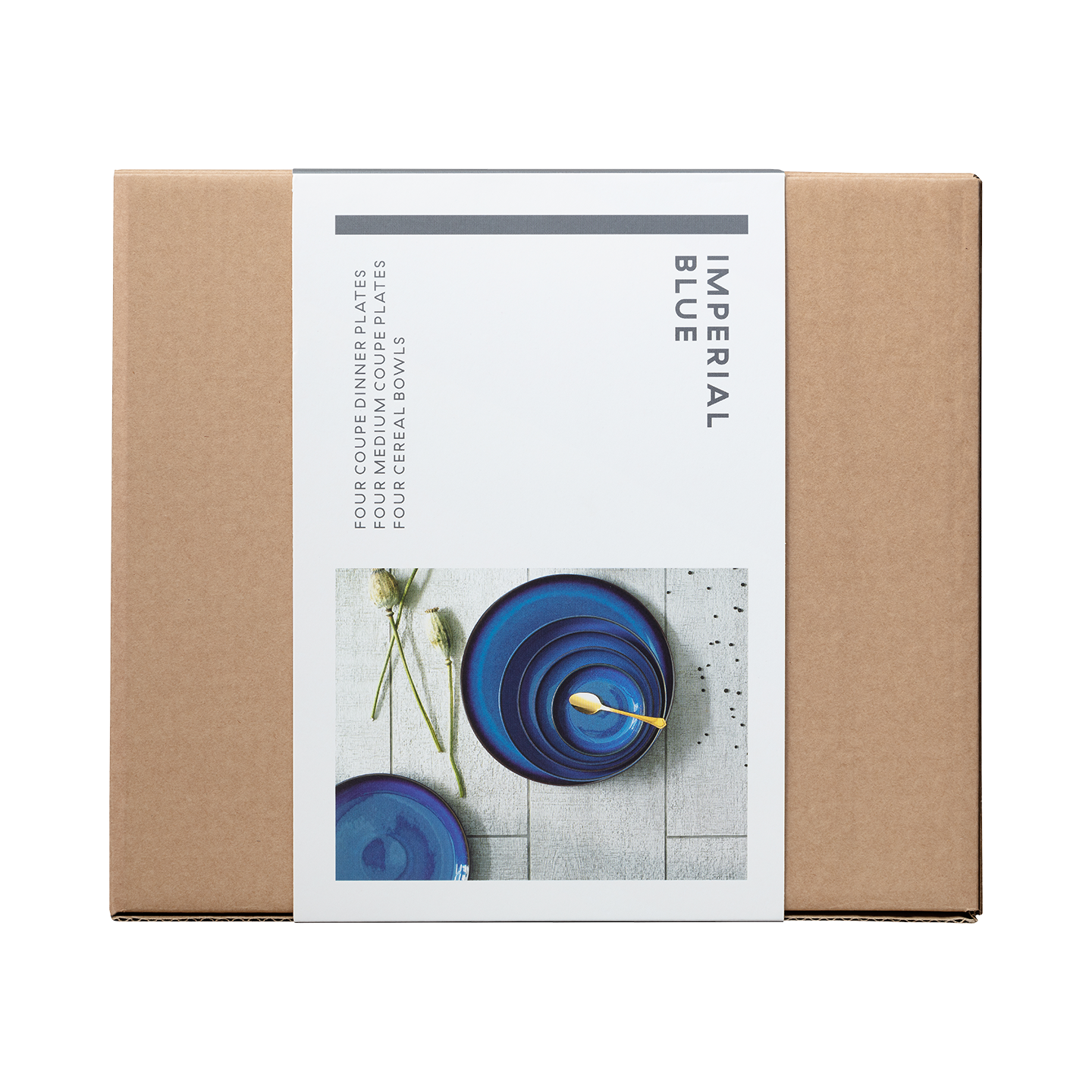 Imperial Blue 12 Piece Coupe Dinnerware Set