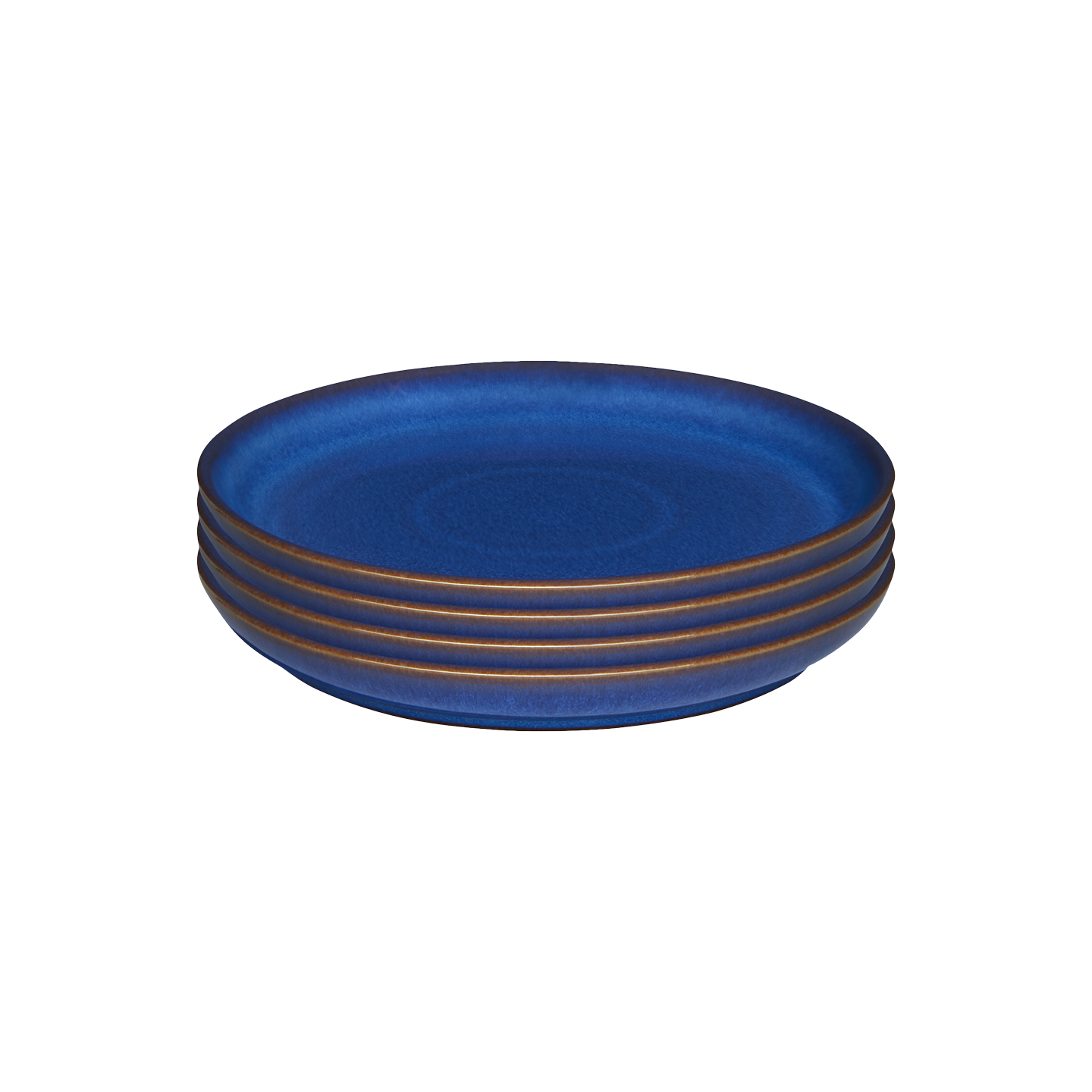 Imperial Blue Coupe Medium Plates - Set Of 4