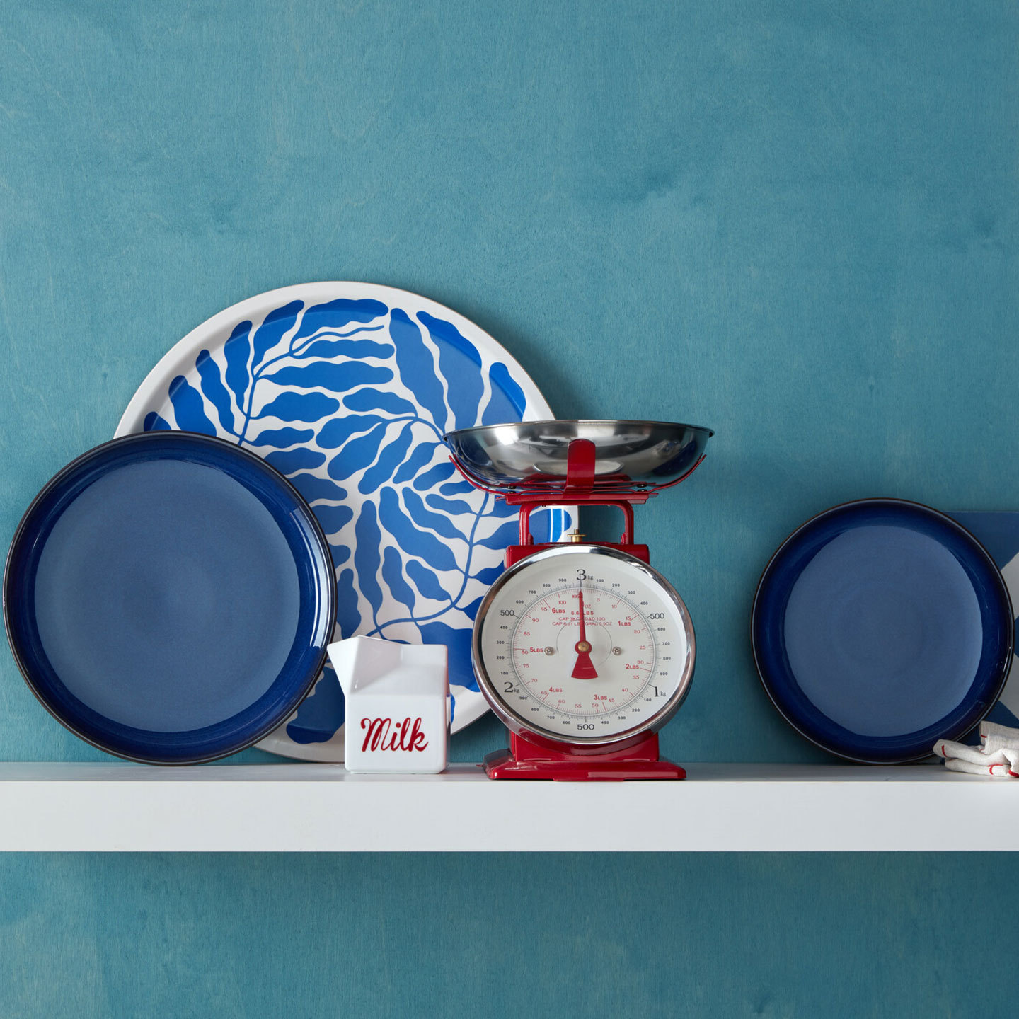 Imperial Blue Coupe Medium Plates - Set Of 4